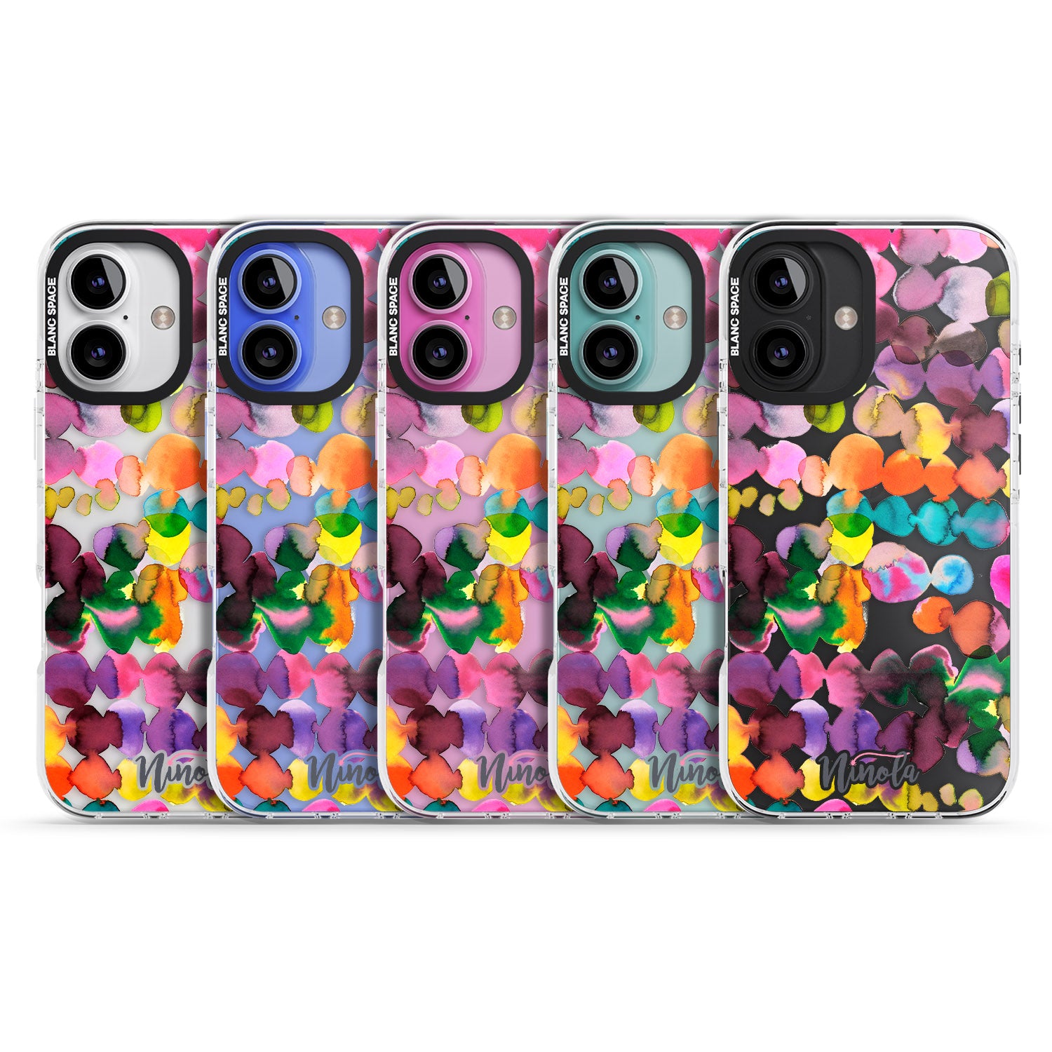 iPhone 16 Pro Max Ink Bleeding Dots Black Impact Phone Case