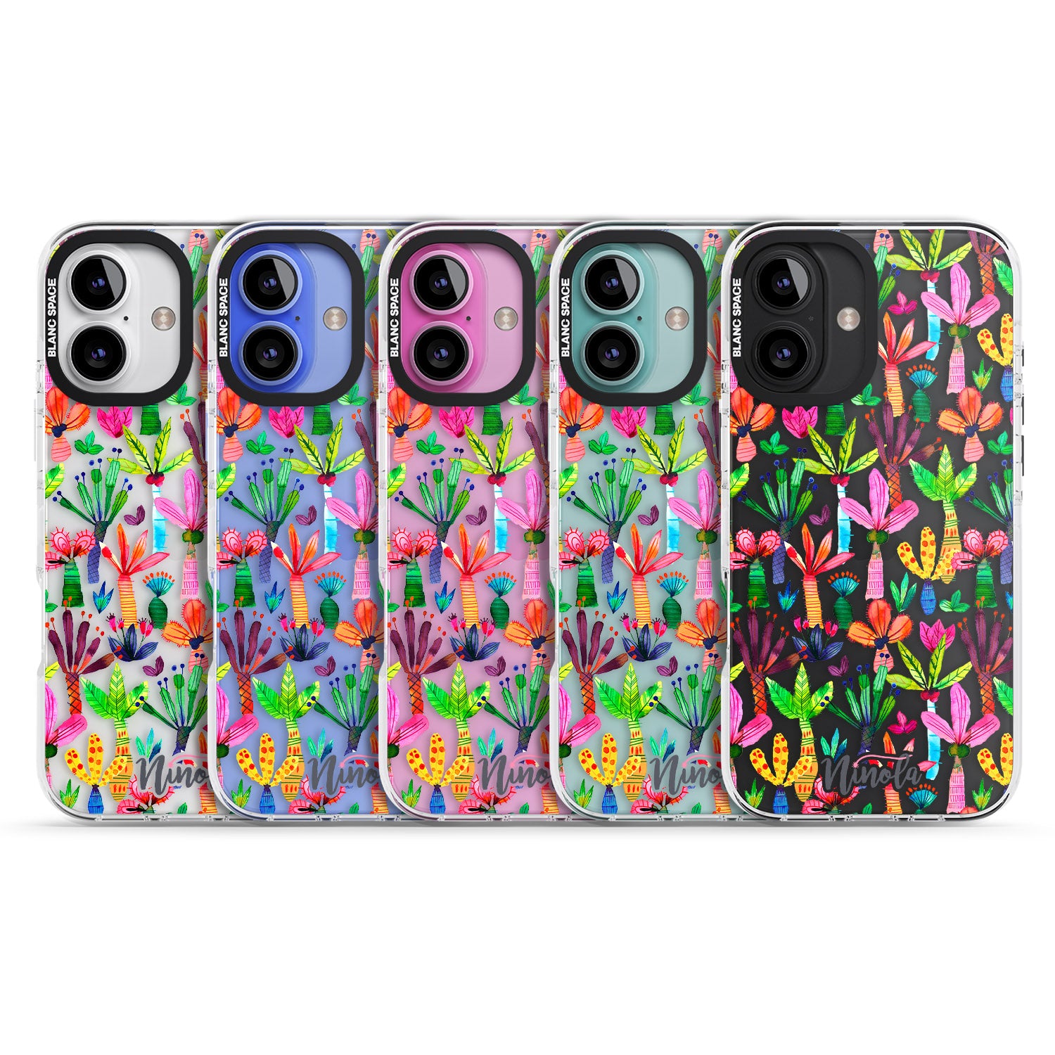 iPhone 16 Pro Max Palms Garden Black Impact Phone Case