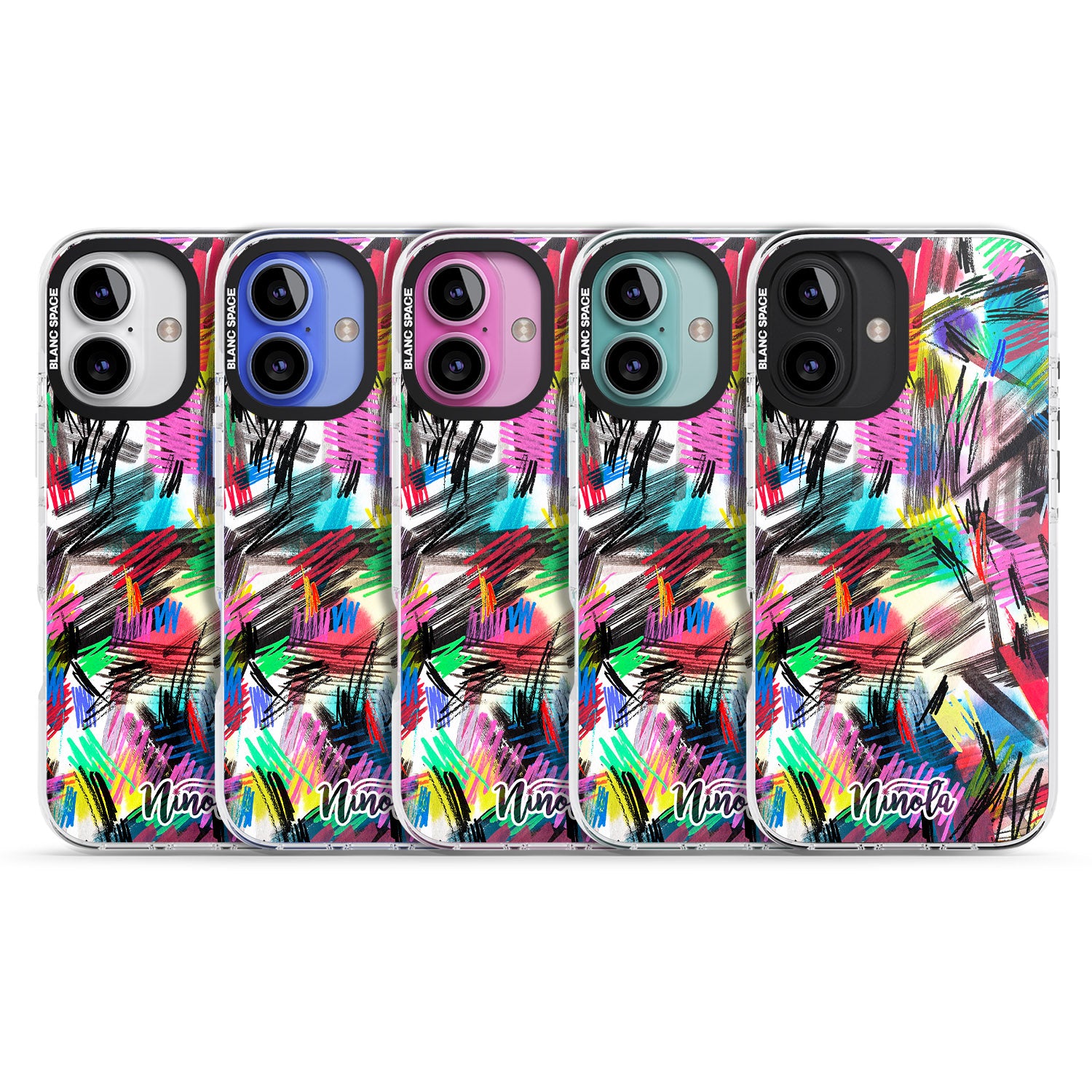 iPhone 16 Pro Max Wild Strokes Black Impact Phone Case