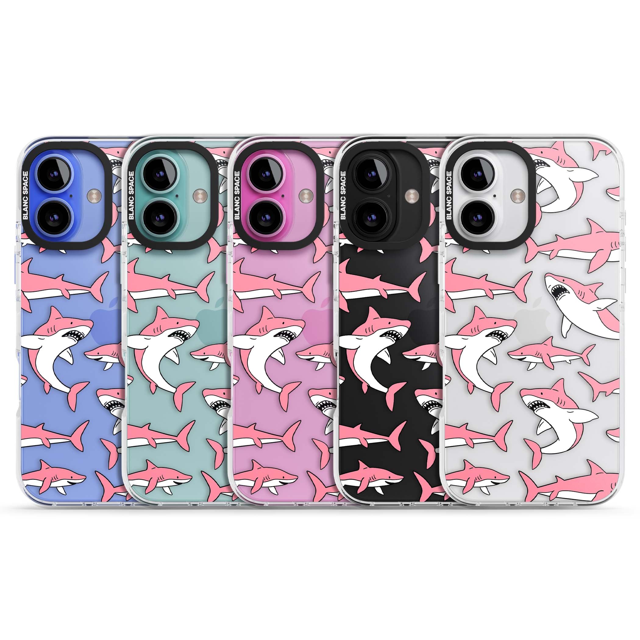 Bubblegum Sharks for her iPhone case | Clear Impact case for iPhone 16, iPhone 16 Plus