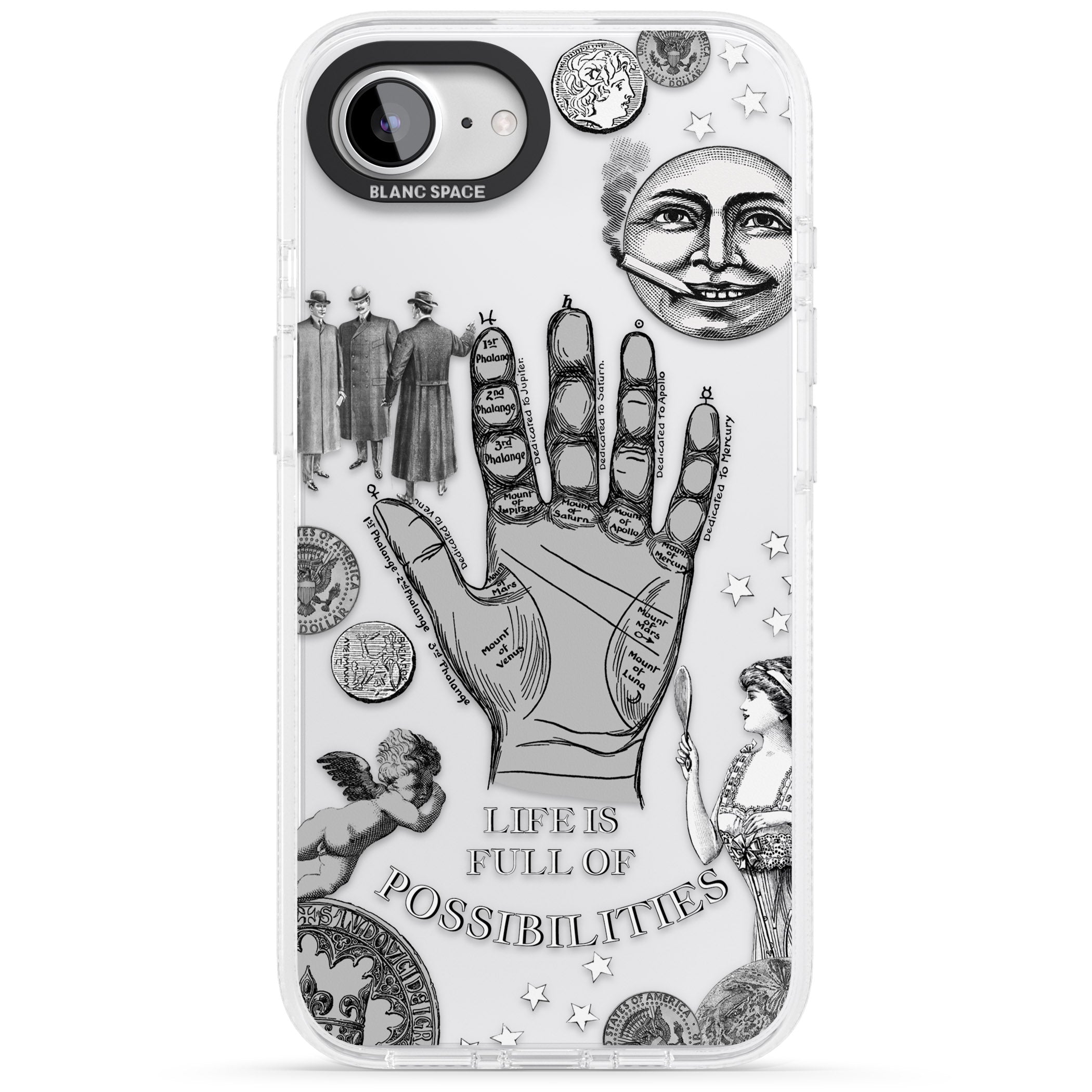 Life is Full of Possibilities iPhone 16e Clear Case Impact Air - Blanc Space