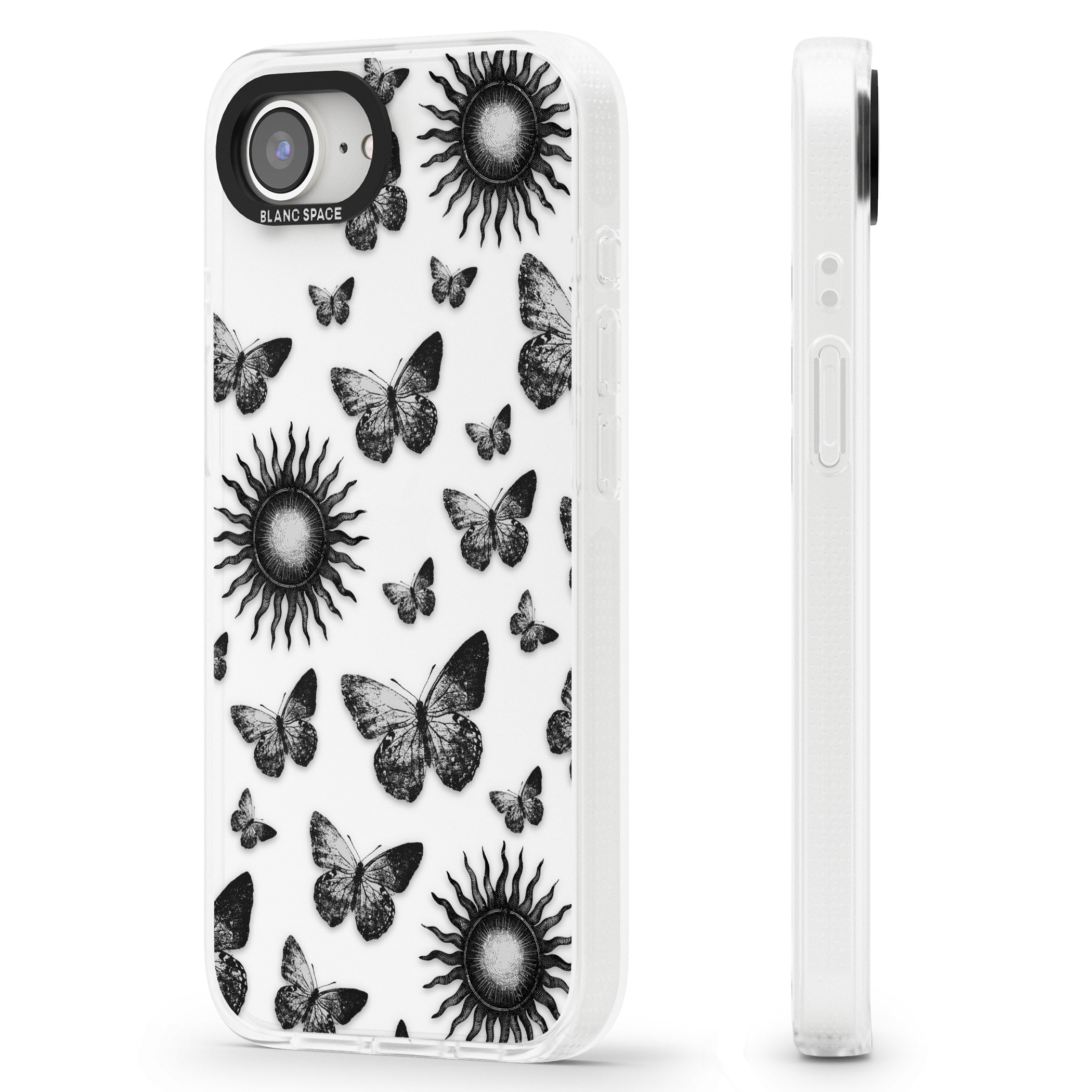 Butterflies & Suns iPhone 16e Clear Case Impact Air - Blanc Space