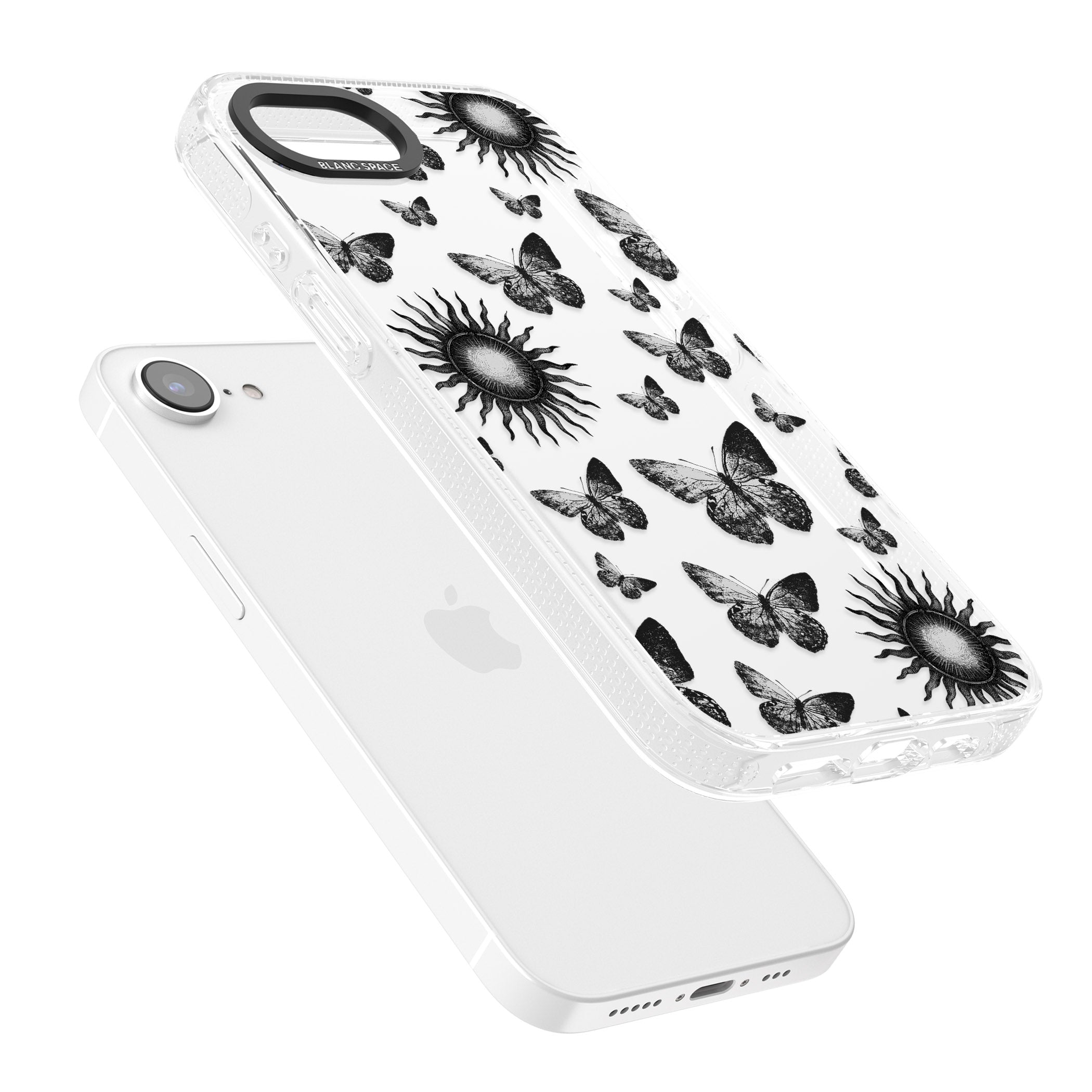 Butterflies & Suns iPhone 16e Clear Case Impact Air - Blanc Space