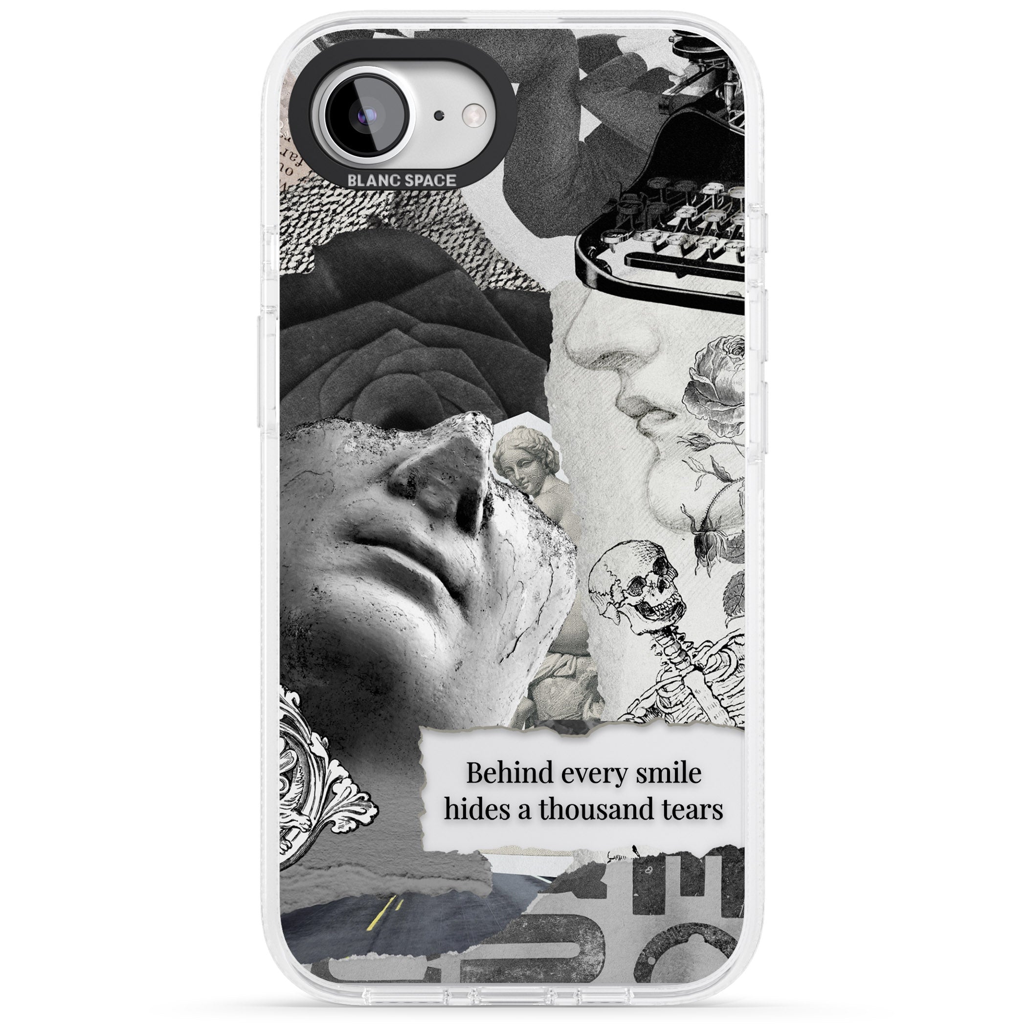 Behind Every Smile iPhone 16e Clear Case Impact Air - Blanc Space