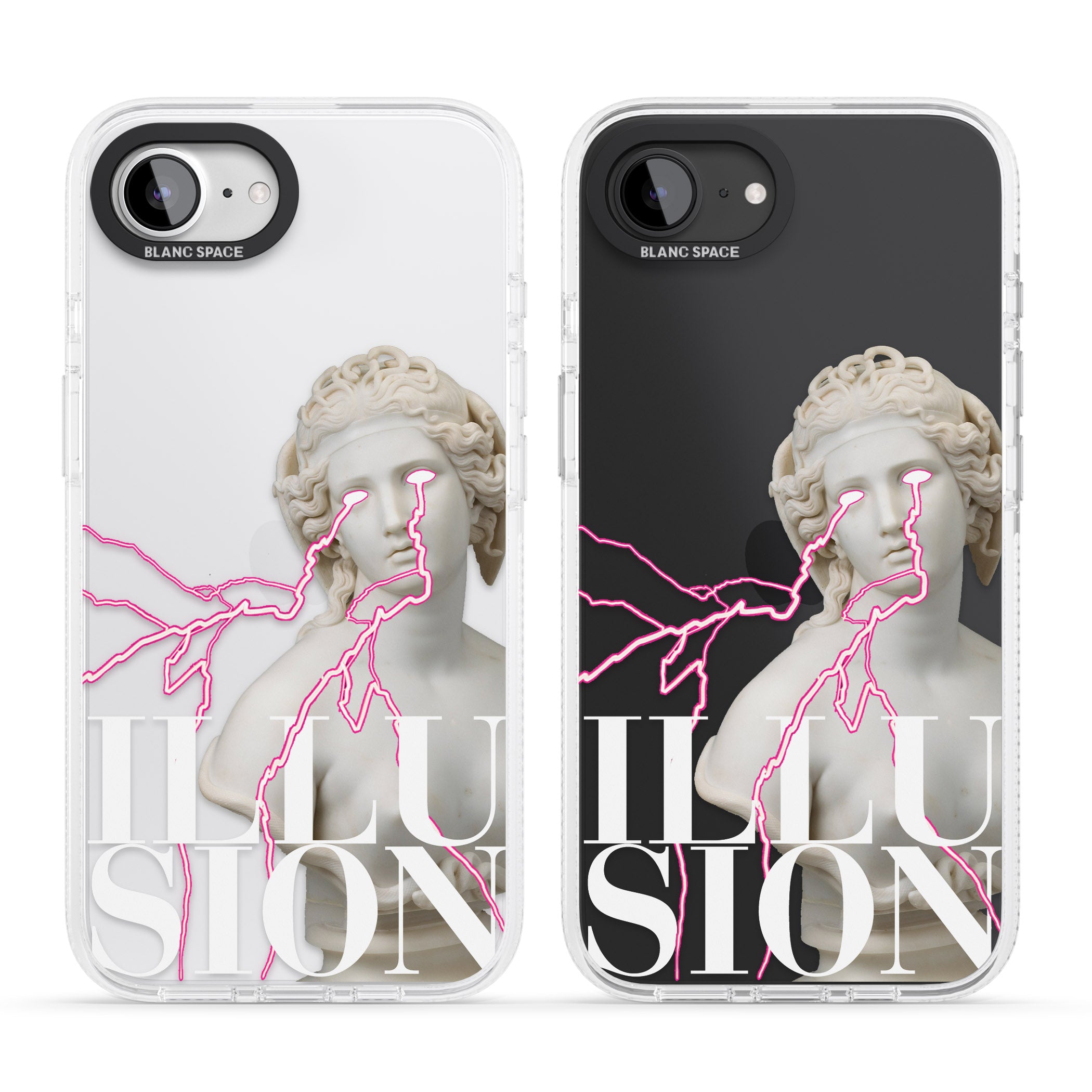 ILLUSION iPhone 16e Clear Case Impact Air - Blanc Space