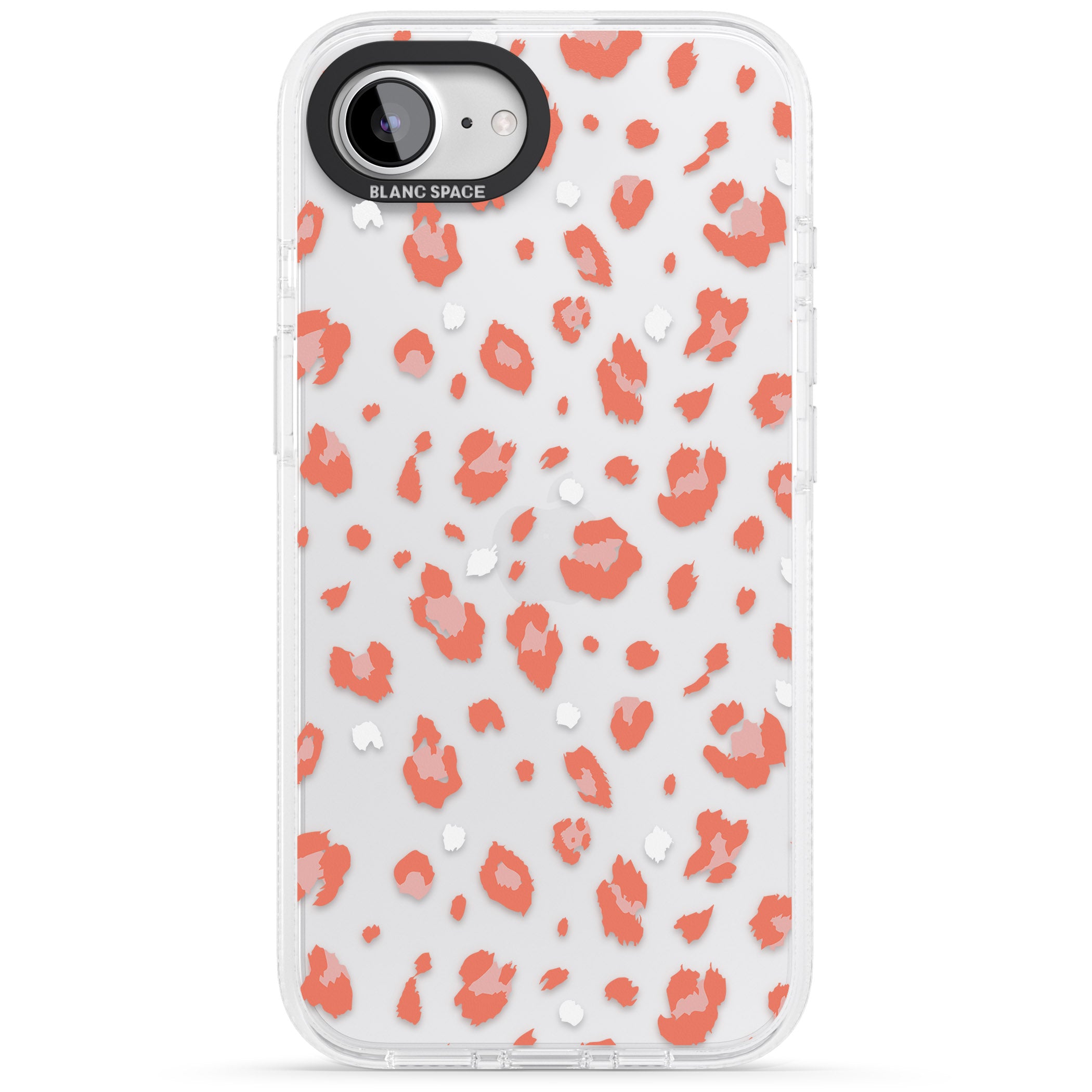 Two Colour Jaguar Transparent Animal Print iPhone 16e Clear Case Impact Air - Blanc Space