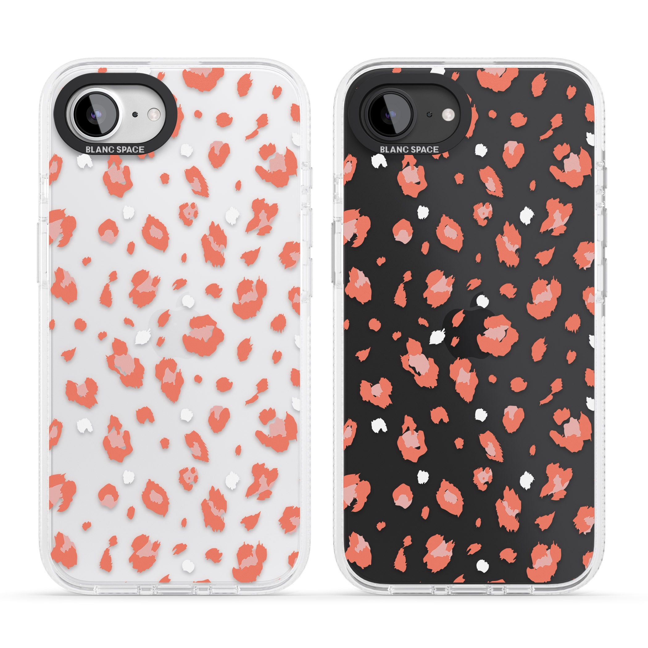 Two Colour Jaguar Transparent Animal Print iPhone 16e Clear Case Impact Air - Blanc Space