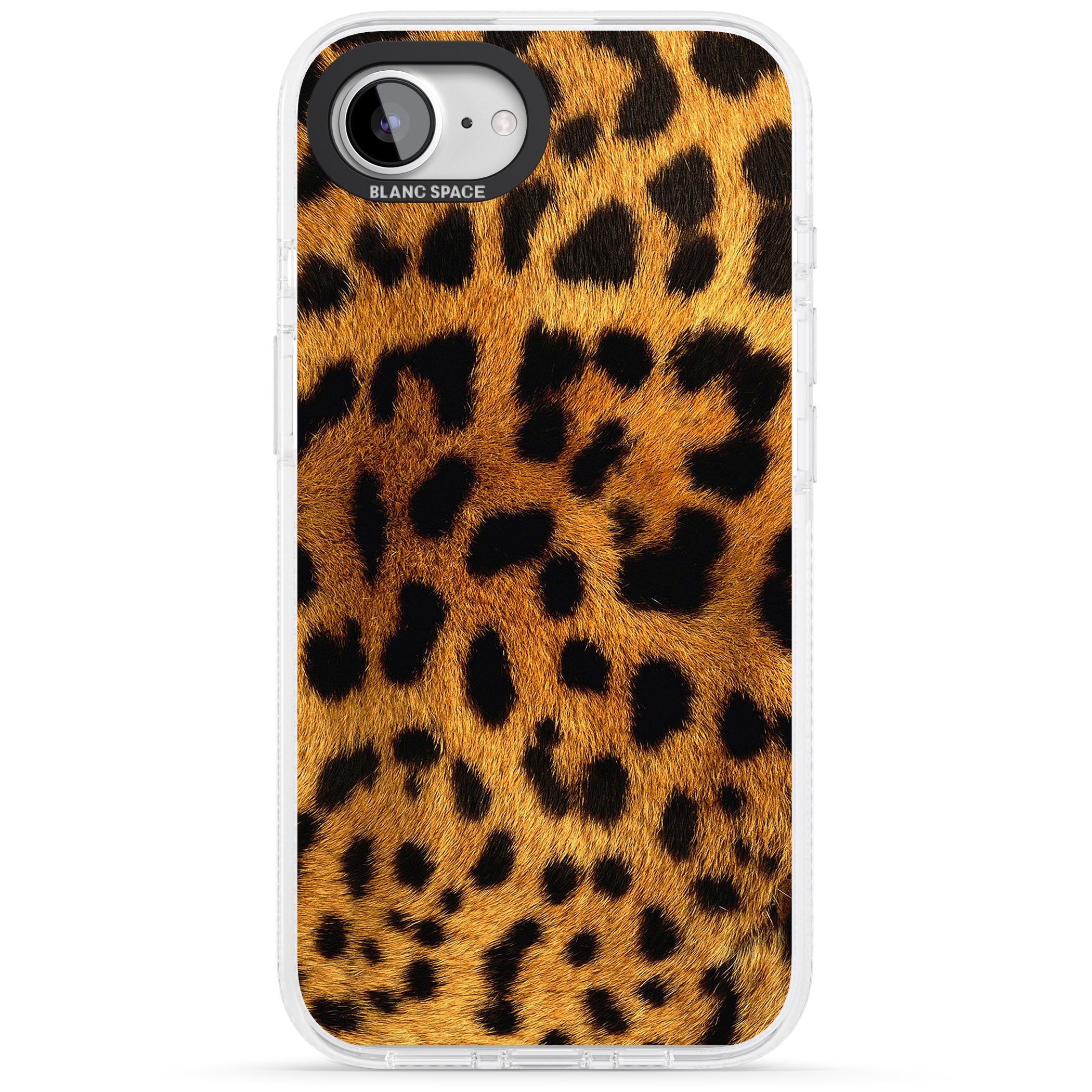 Leopard Print iPhone 16e Clear Case Impact Air - Blanc Space
