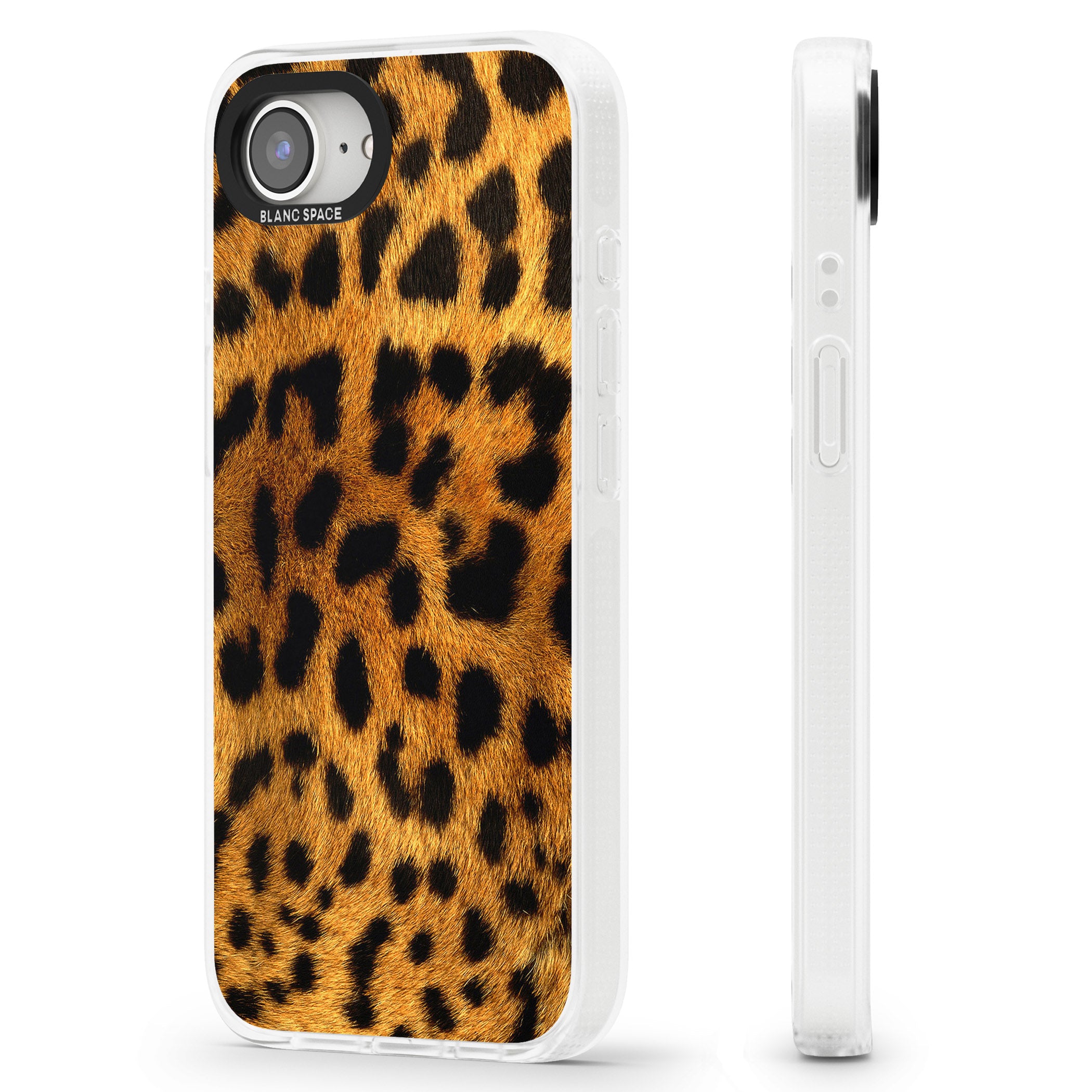 Leopard Print iPhone 16e Clear Case Impact Air - Blanc Space