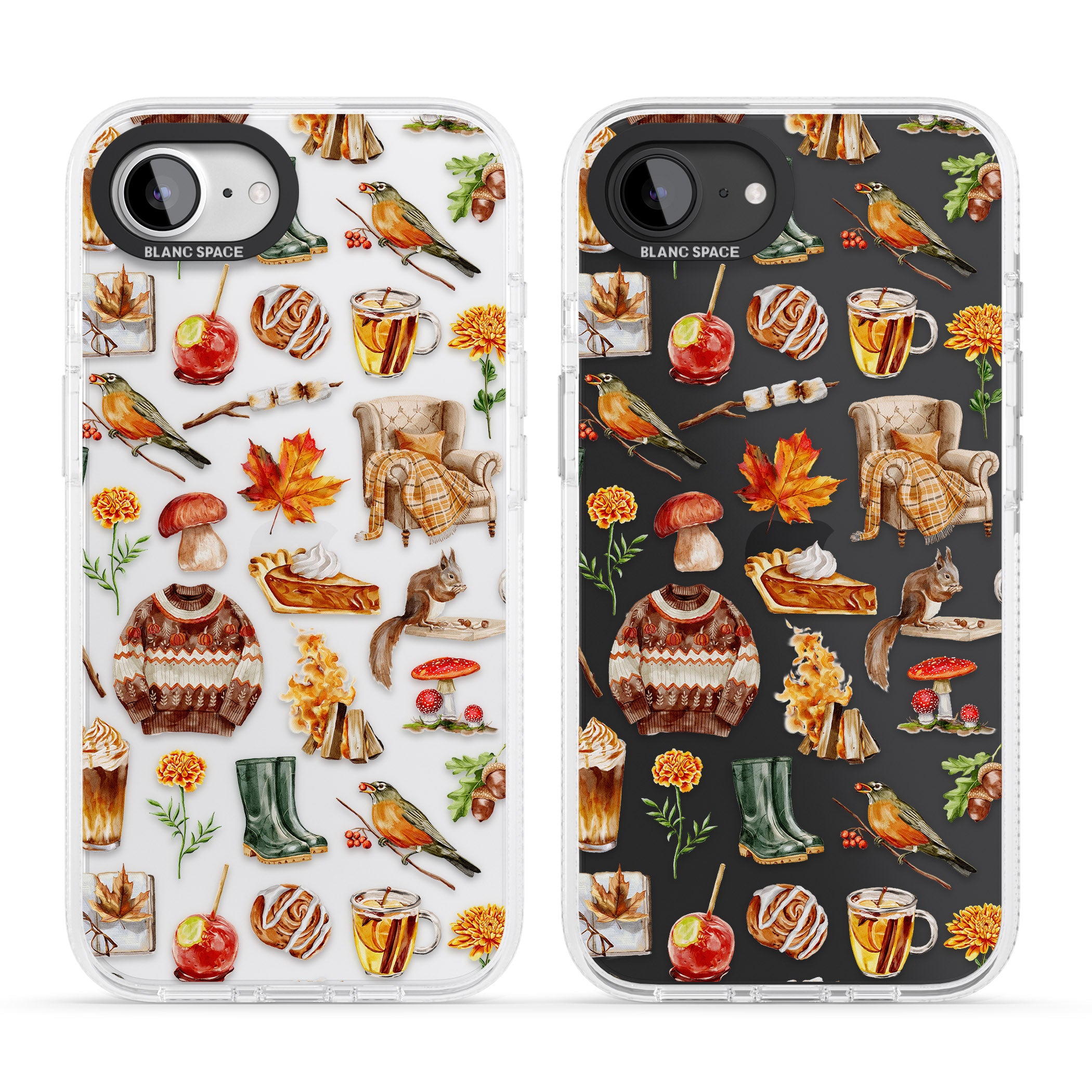 Cozy Autumn Aesthetic iPhone 16e Clear Case Impact Air - Blanc Space