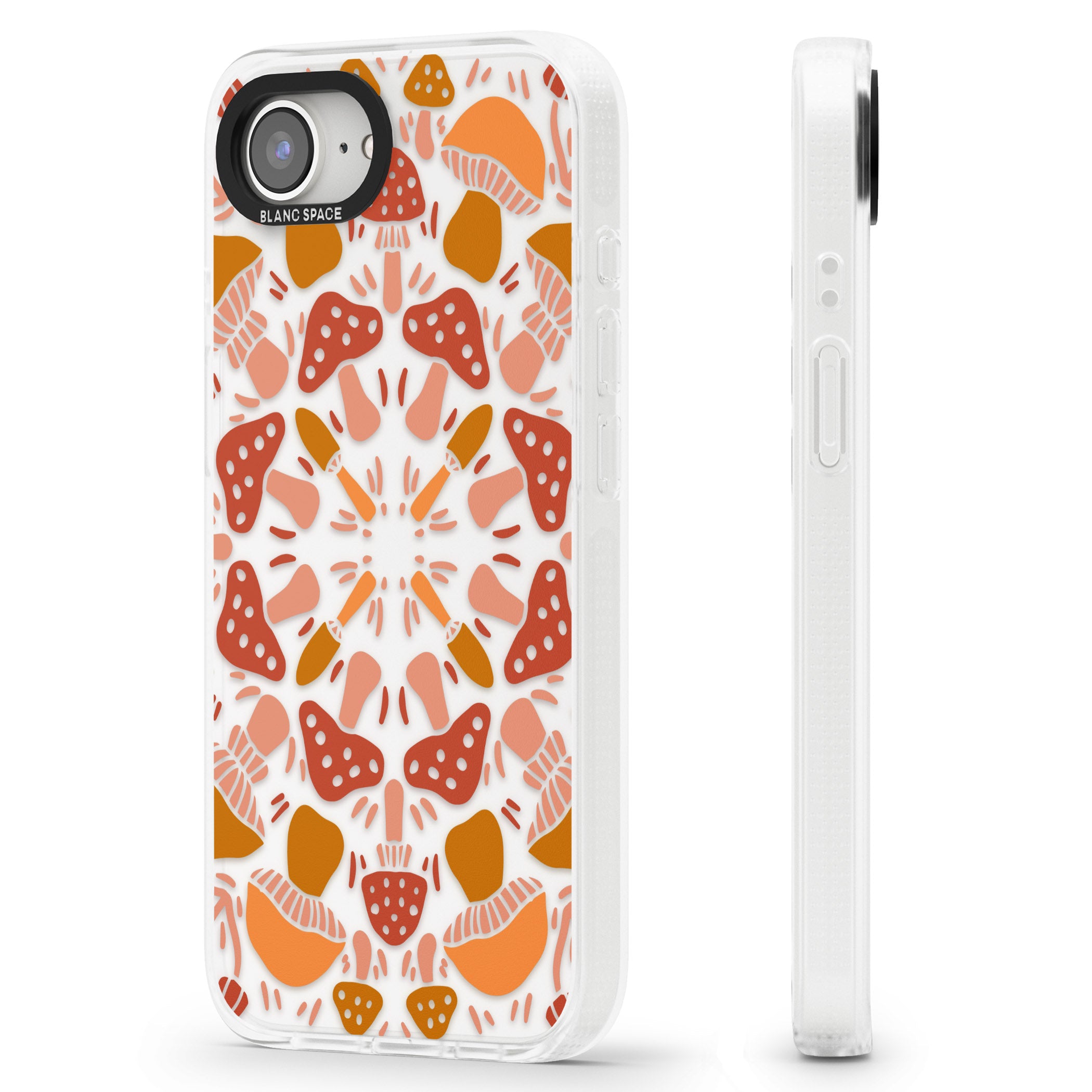 Mushroom Medley iPhone 16e Clear Case Impact Air - Blanc Space