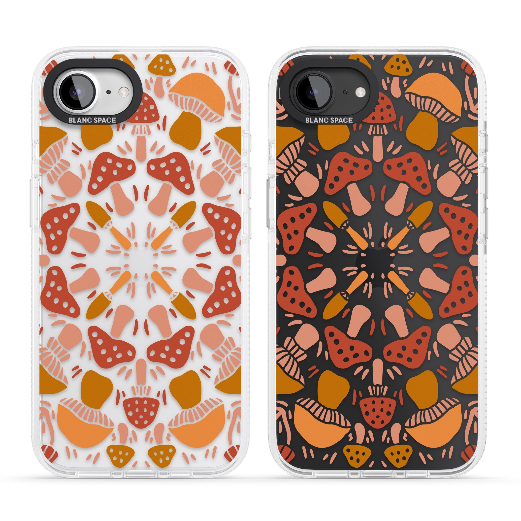 Mushroom Medley iPhone 16e Clear Case Impact Air - Blanc Space