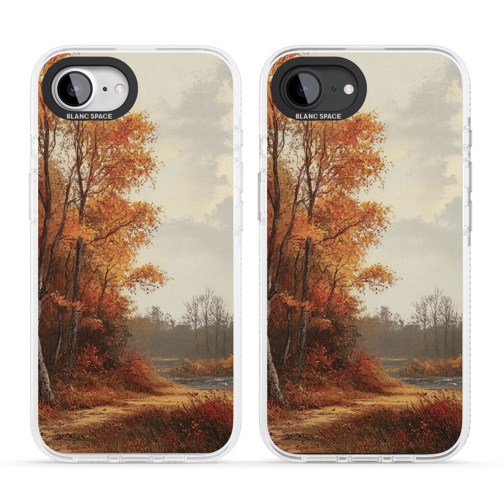 Vintage Autumn Oil Painting iPhone 16e Clear Case Impact Air - Blanc Space