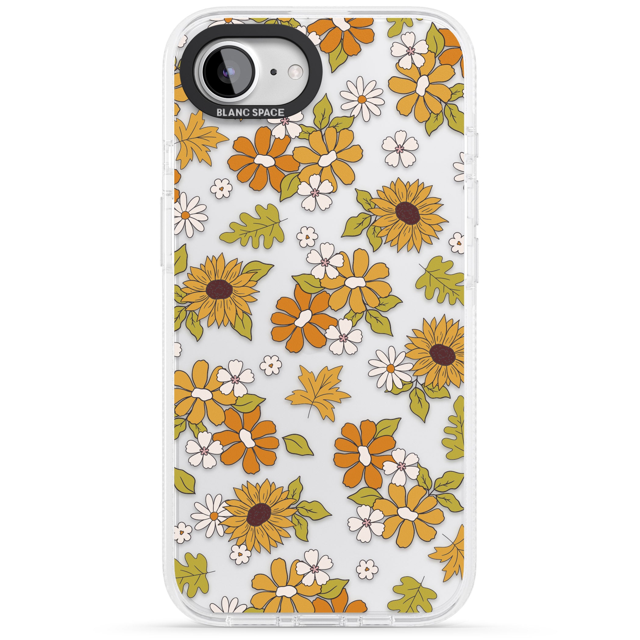 Boho Sunflowers iPhone 16e Clear Case Impact Air - Blanc Space