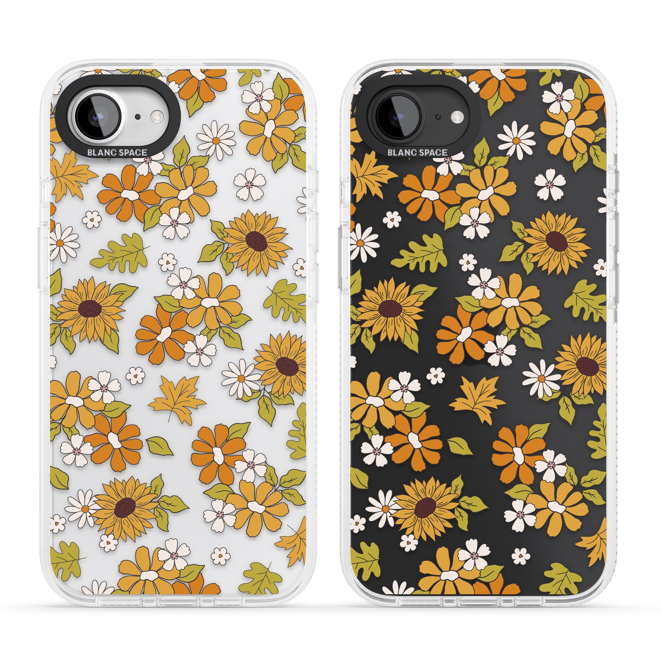 Boho Sunflowers iPhone 16e Clear Case Impact Air - Blanc Space
