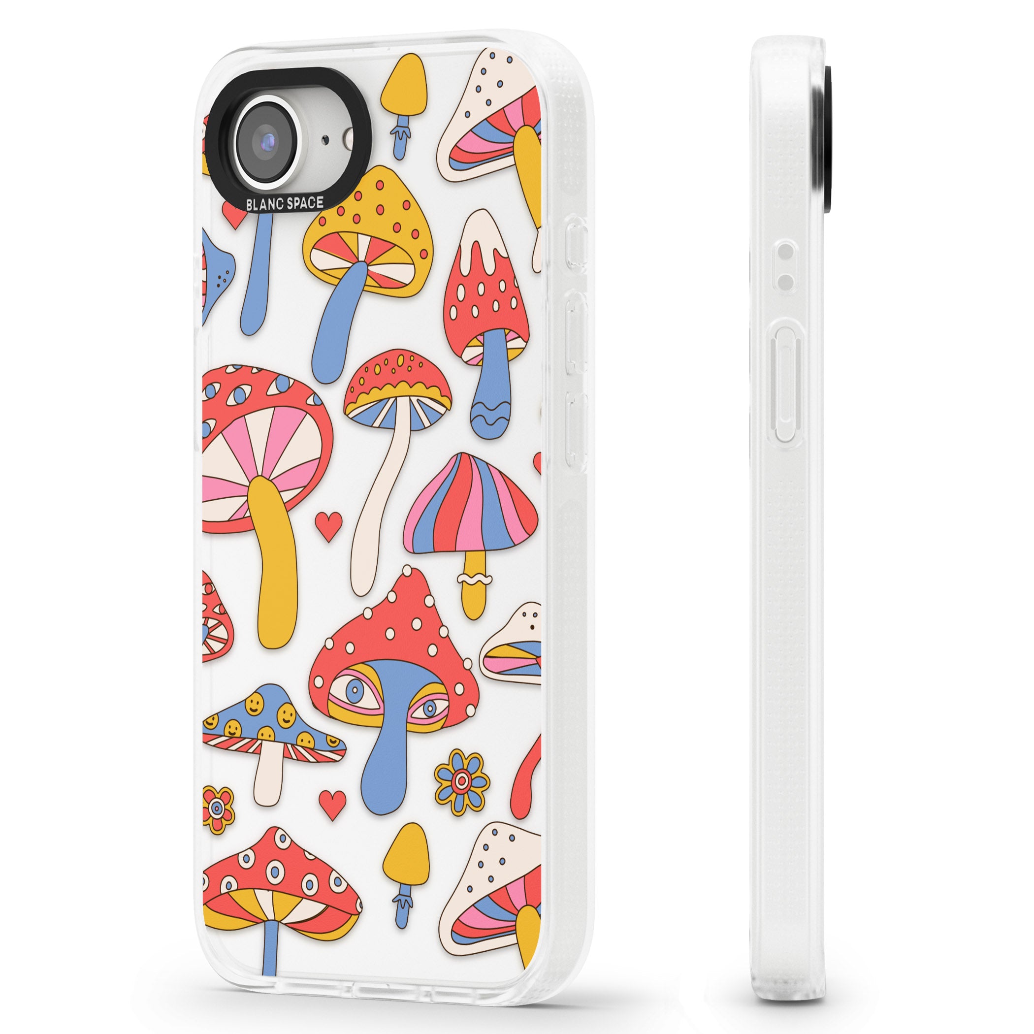 Vibrant Shrooms iPhone 16e Clear Case Impact Air - Blanc Space