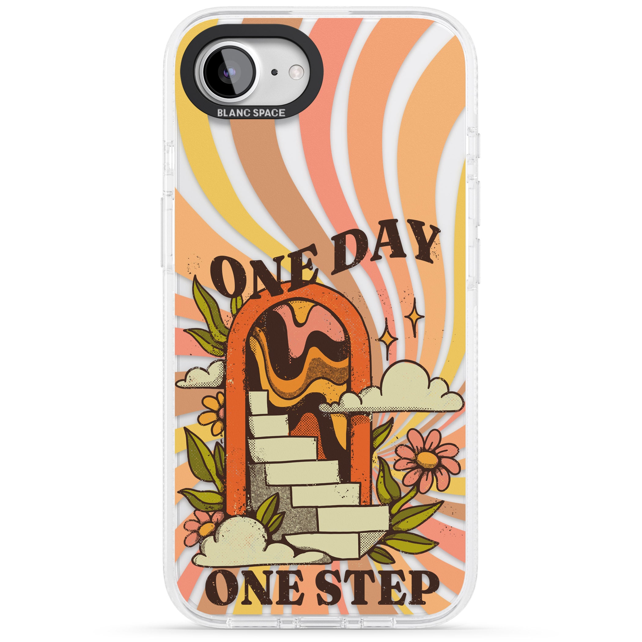 One Day One Step iPhone 16e Clear Case Impact Air - Blanc Space