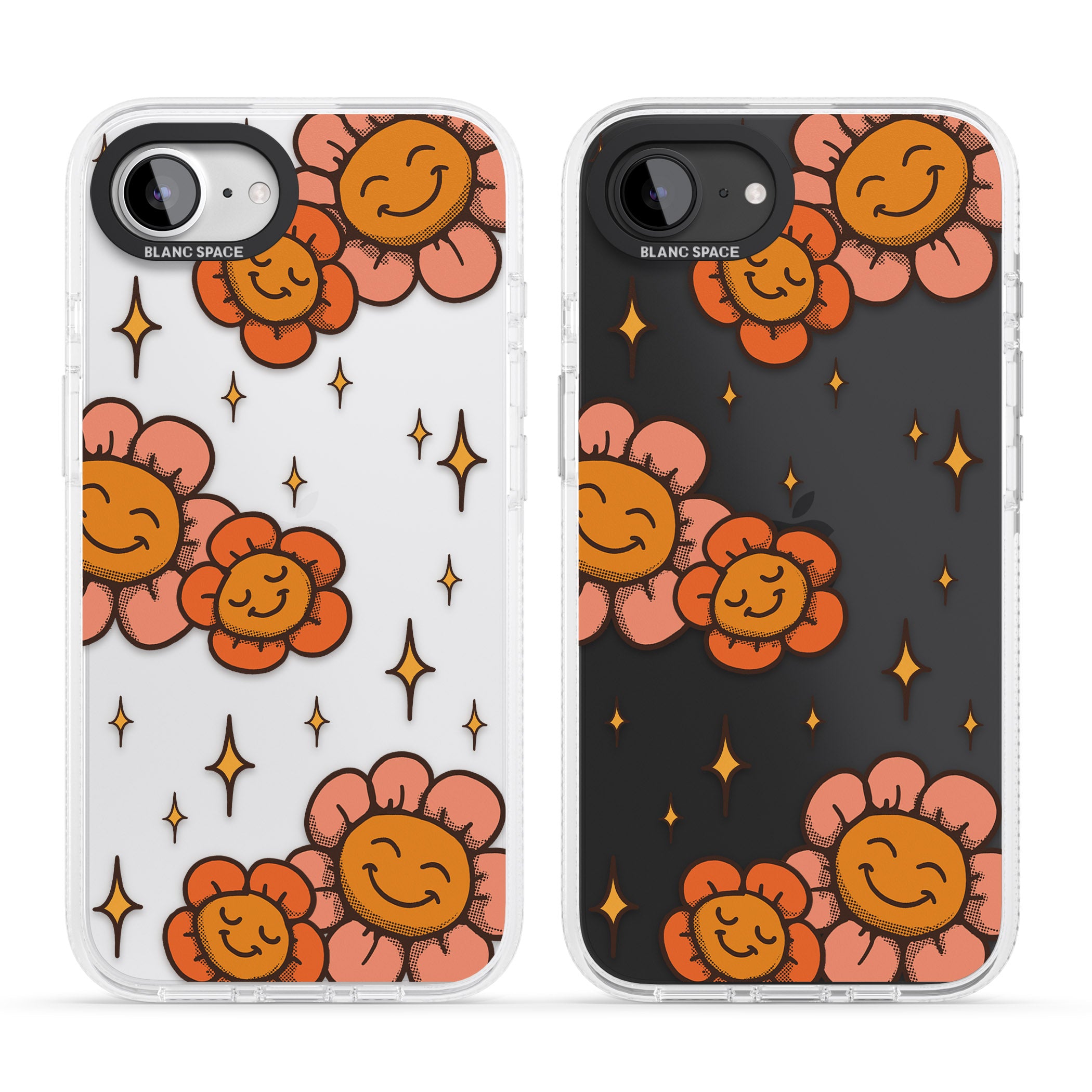 Mellow Flowers iPhone 16e Clear Case Impact Air - Blanc Space