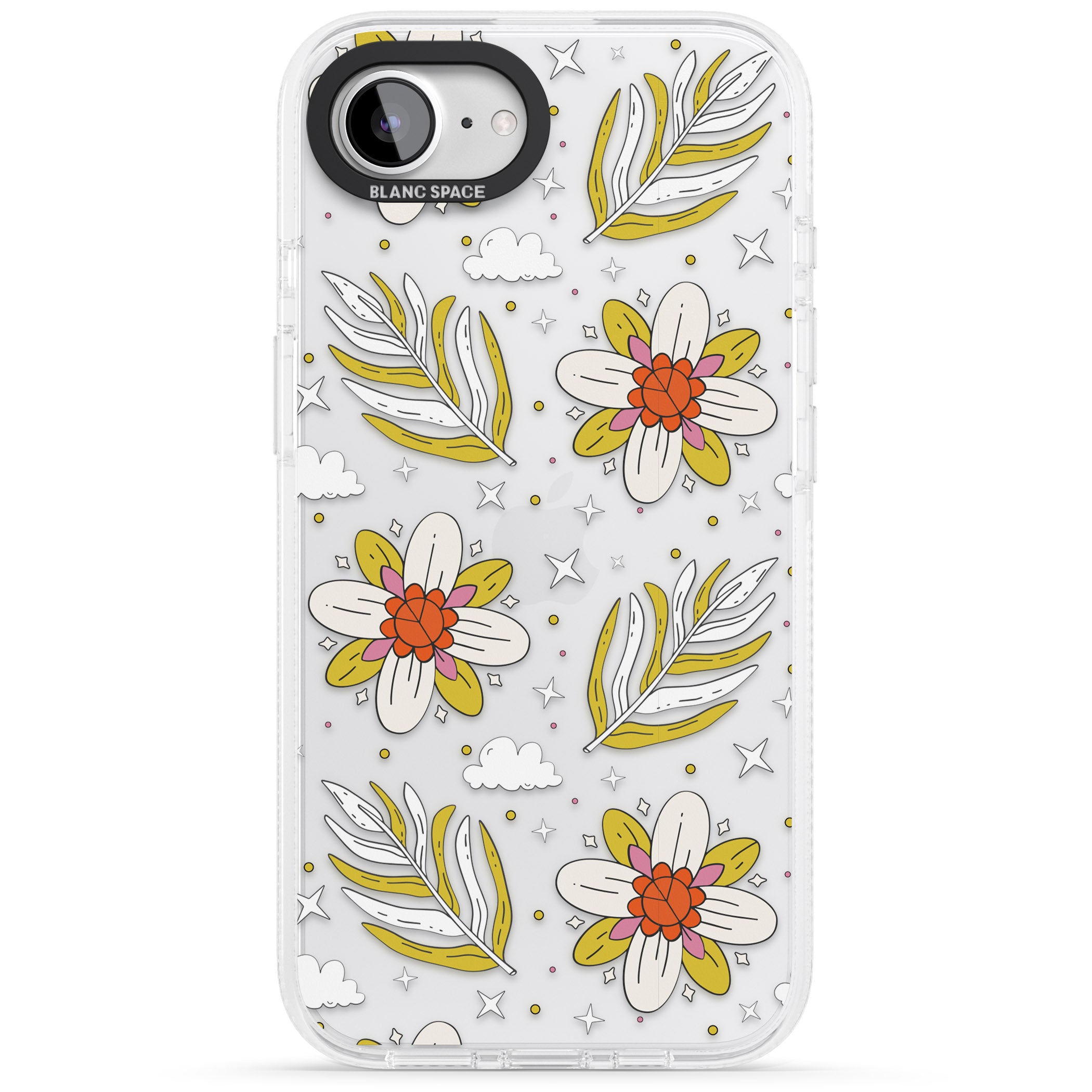 Boho Celestial Floral Dream iPhone 16e Clear Case Impact Air - Blanc Space