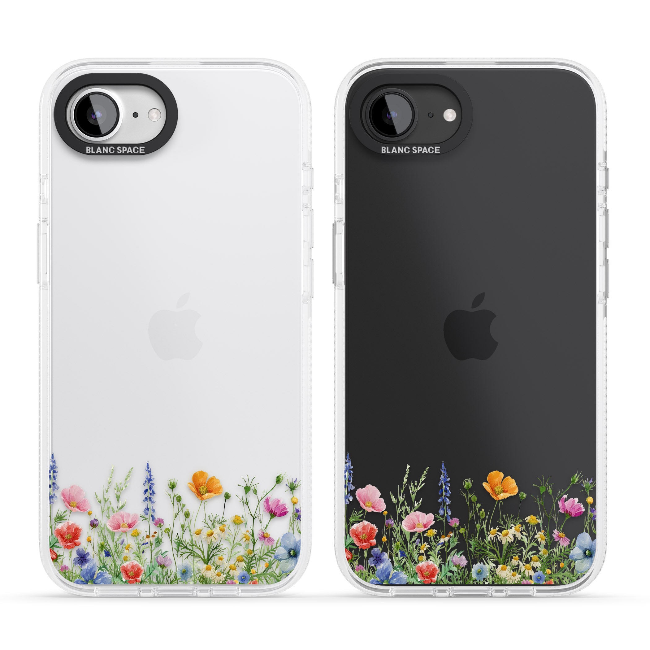 Minimal Wildflowers iPhone 16e Clear Case Impact Air - Blanc Space