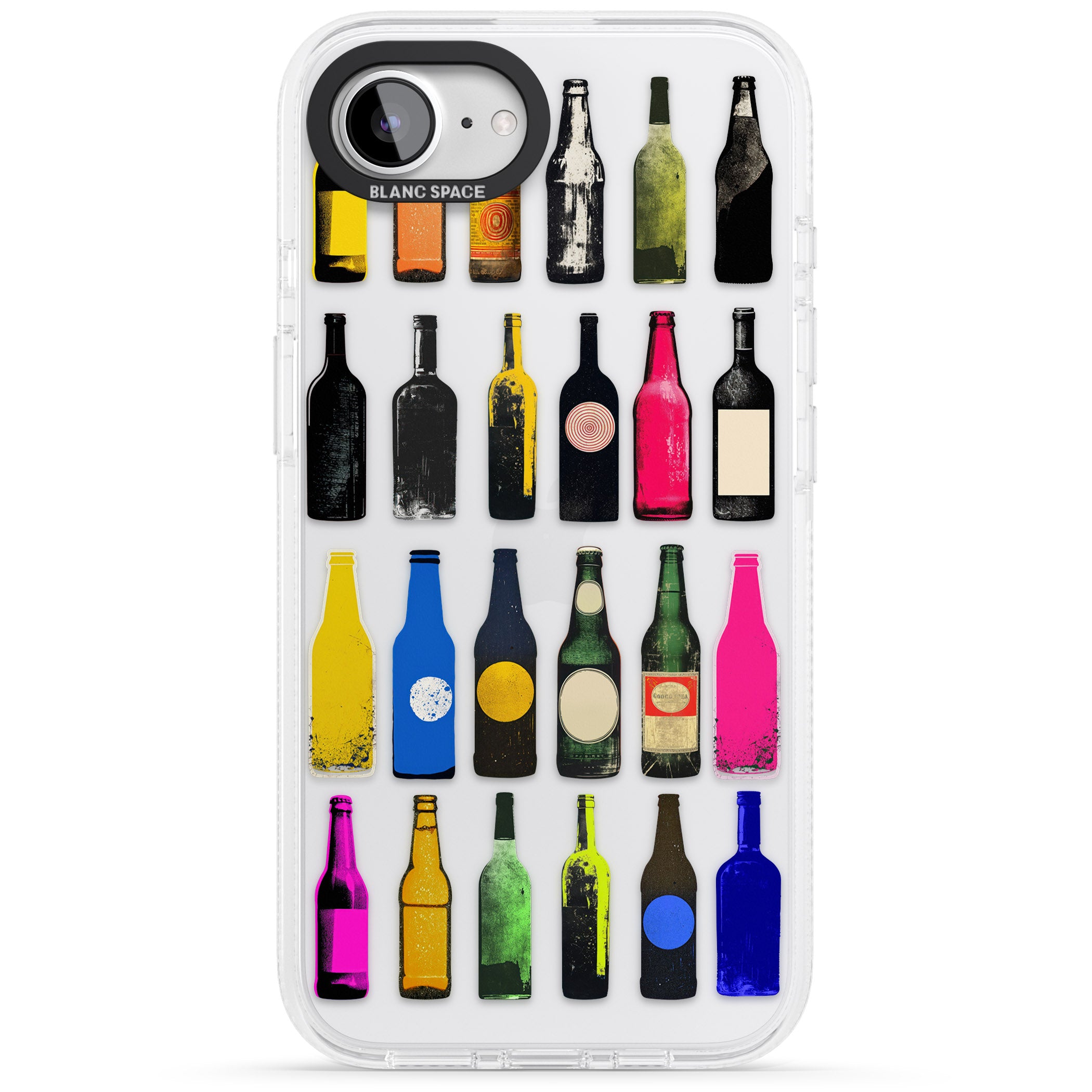 Glass Bottles iPhone 16e Clear Case Impact Air - Blanc Space