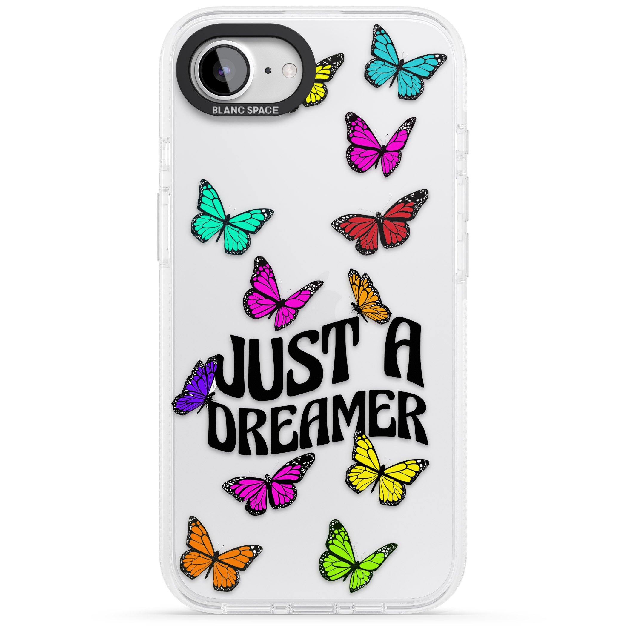Just a Dreamer Butterfly iPhone 16e Clear Case Impact Air - Blanc Space
