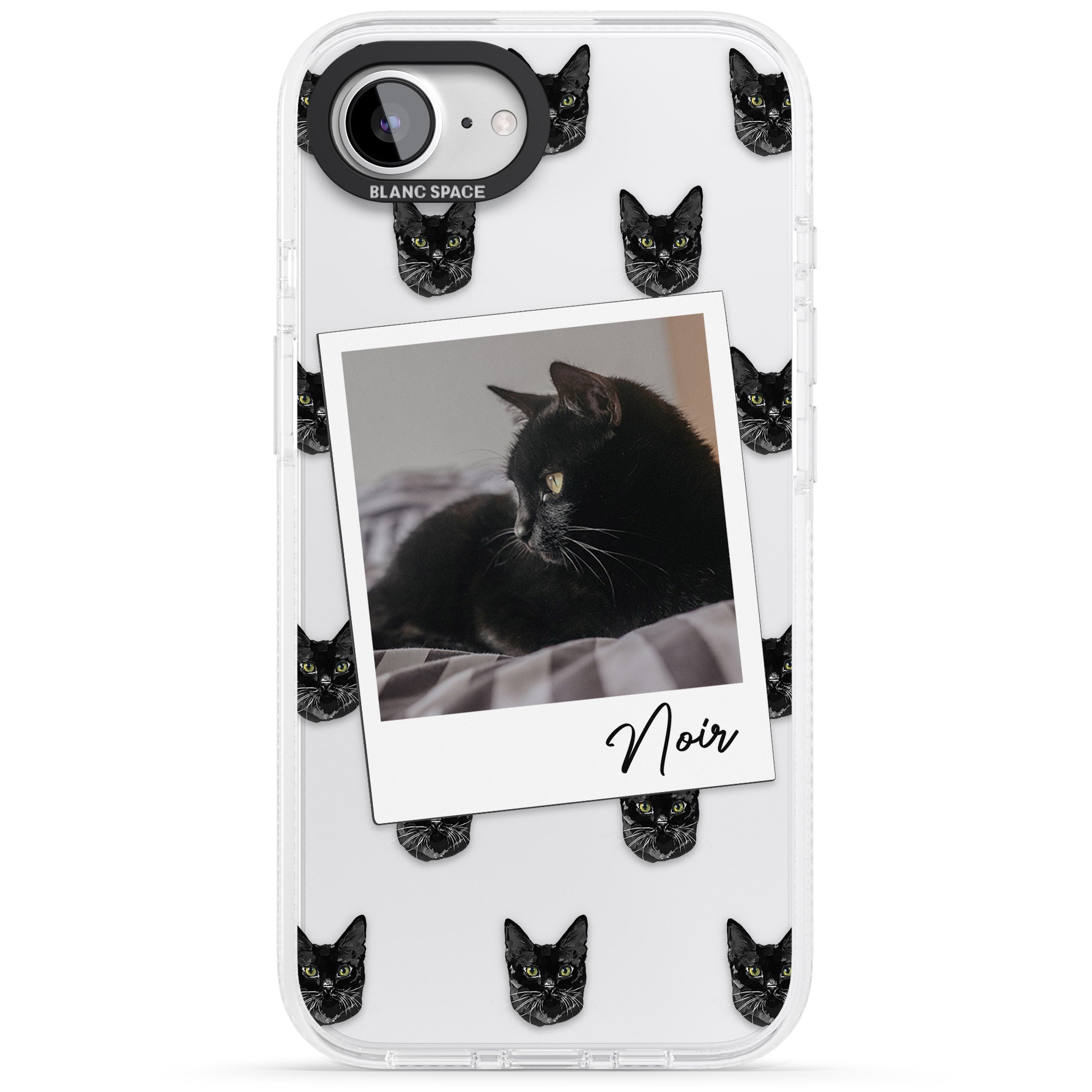 Personalised Bombay Cat Photo iPhone 16e Clear Case Impact Air - Blanc Space