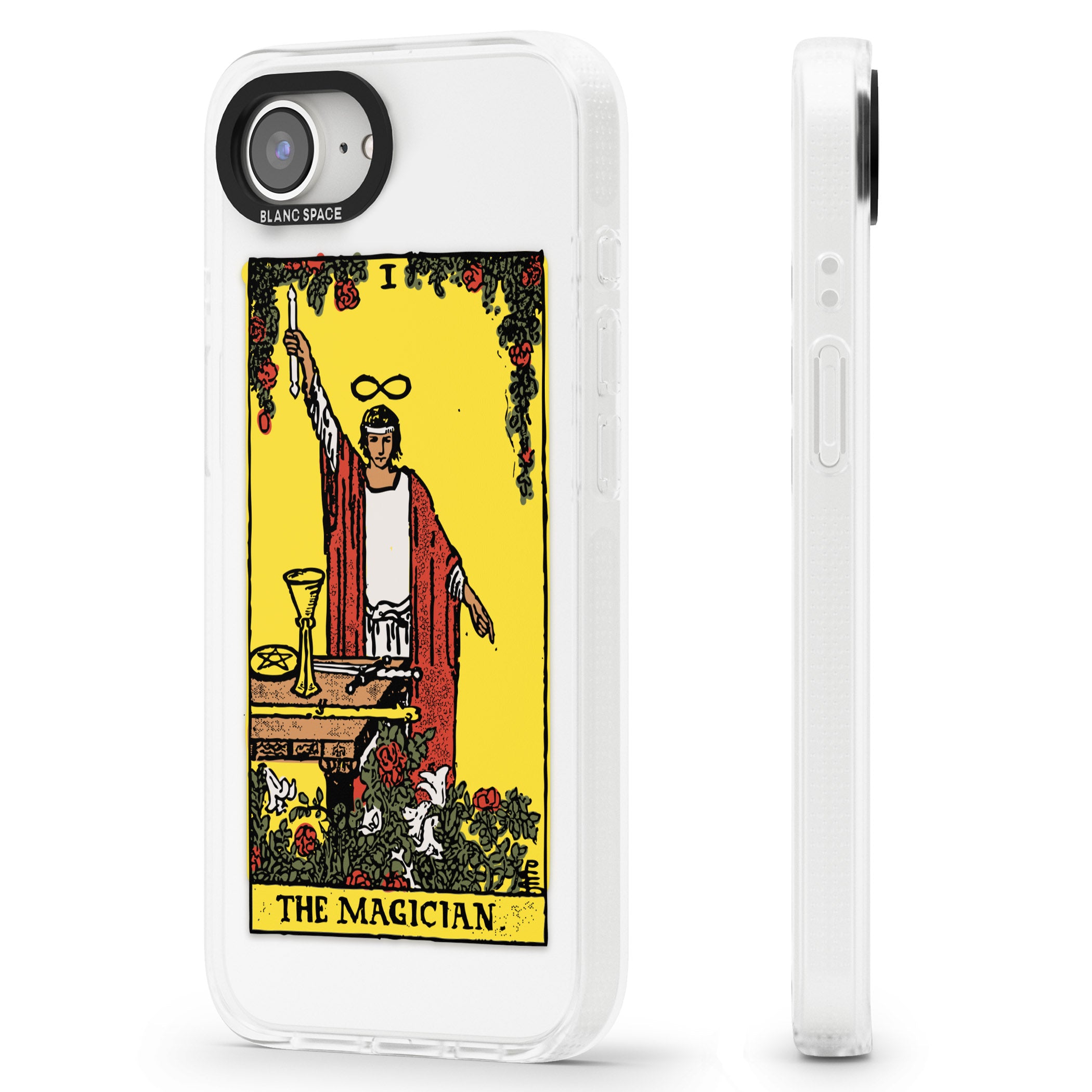 Personalised The Magician Tarot Card - Colour iPhone 16e Clear Case Impact Air - Blanc Space