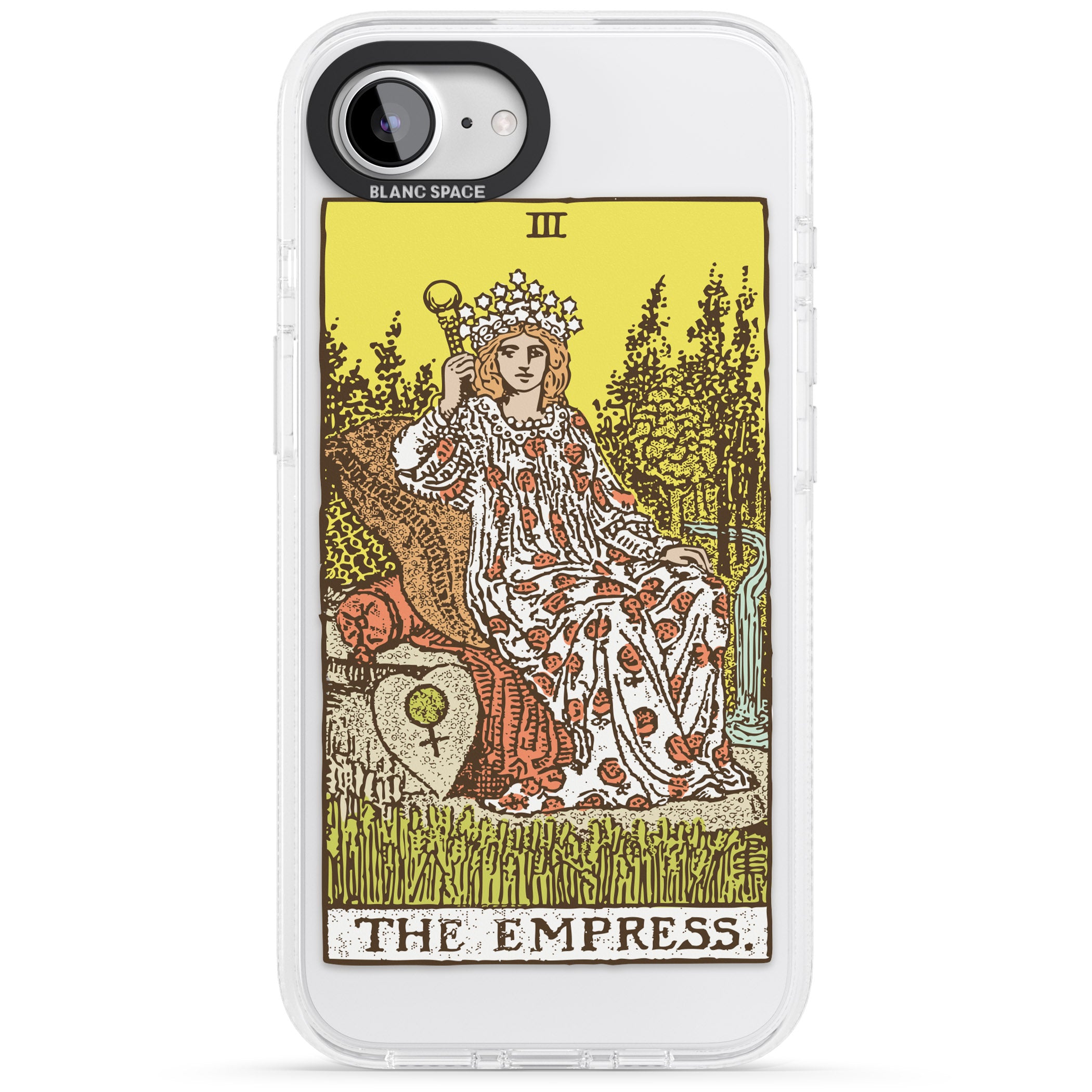 Personalised The Empress Tarot Card - Colour iPhone 16e Clear Case Impact Air - Blanc Space
