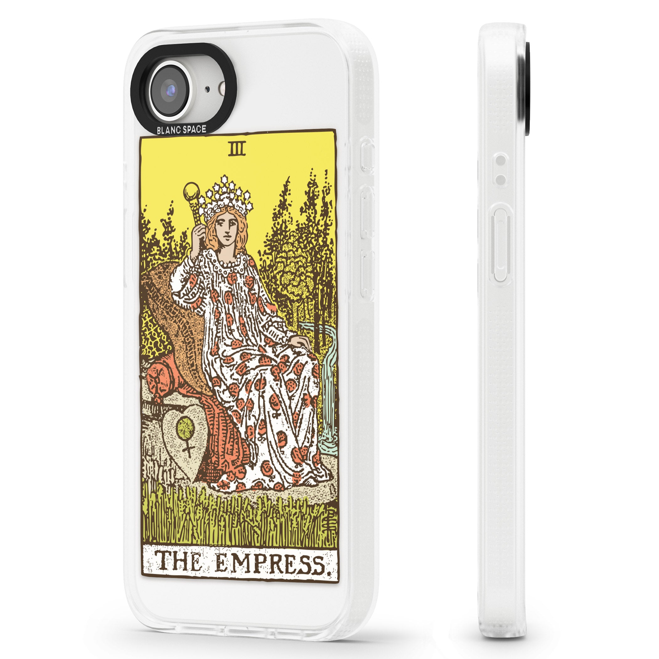 Personalised The Empress Tarot Card - Colour iPhone 16e Clear Case Impact Air - Blanc Space