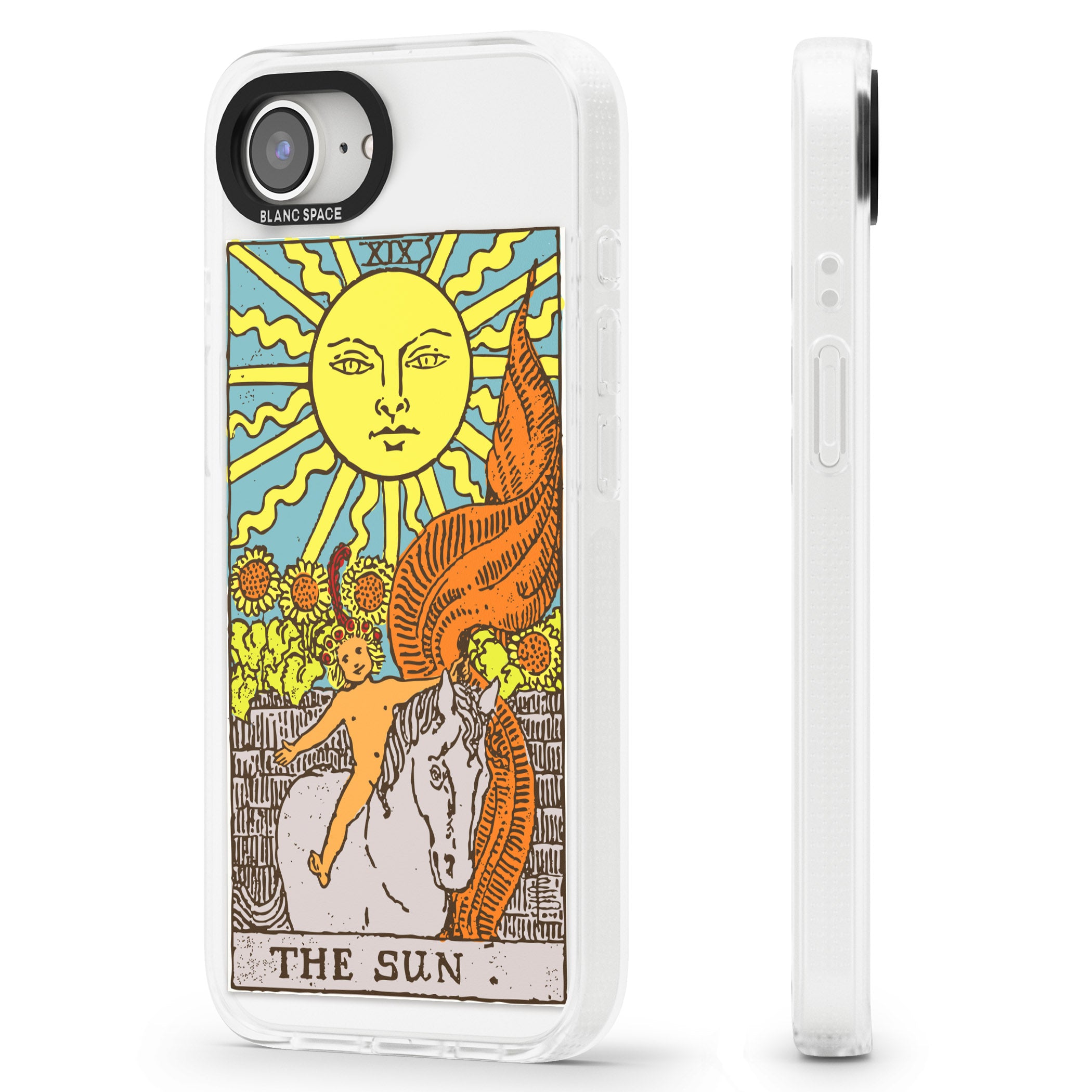 Personalised The Sun Tarot Card - Colour iPhone 16e Clear Case Impact Air - Blanc Space