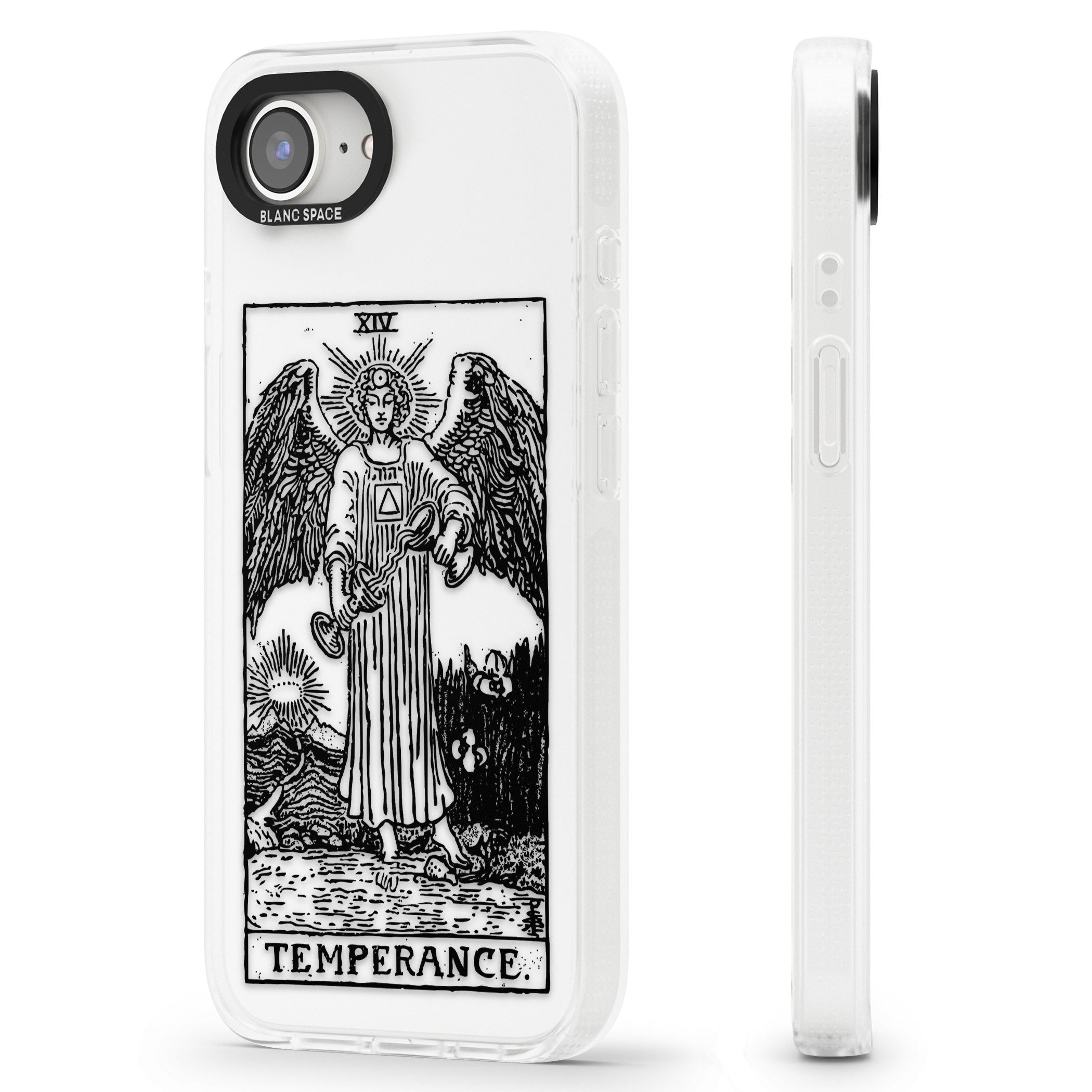 Personalised Temperance Tarot Card - Transparent iPhone 16e Clear Case Impact Air - Blanc Space