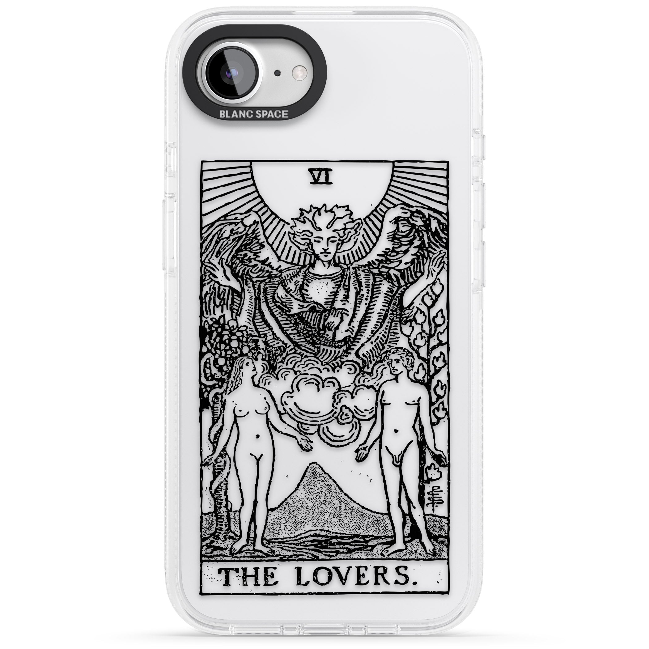 Personalised The Lovers Tarot Card - Transparent iPhone 16e Clear Case Impact Air - Blanc Space