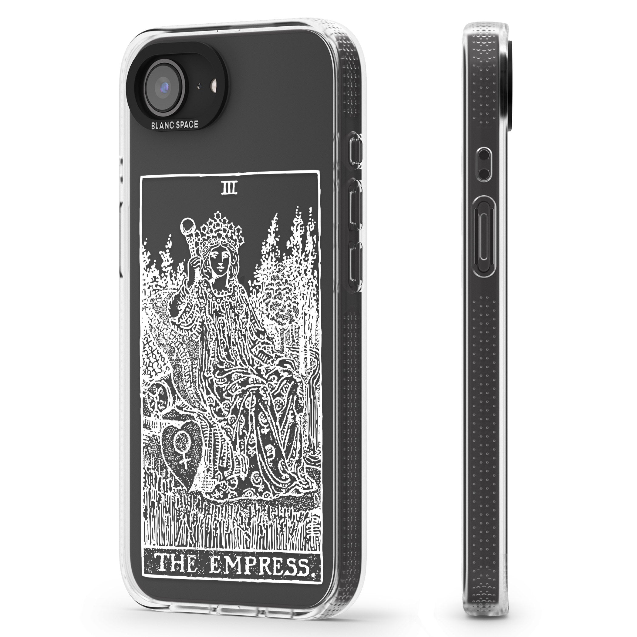 Personalised The Empress Tarot Card - White Transparent iPhone 16e Clear Case Impact Air - Blanc Space