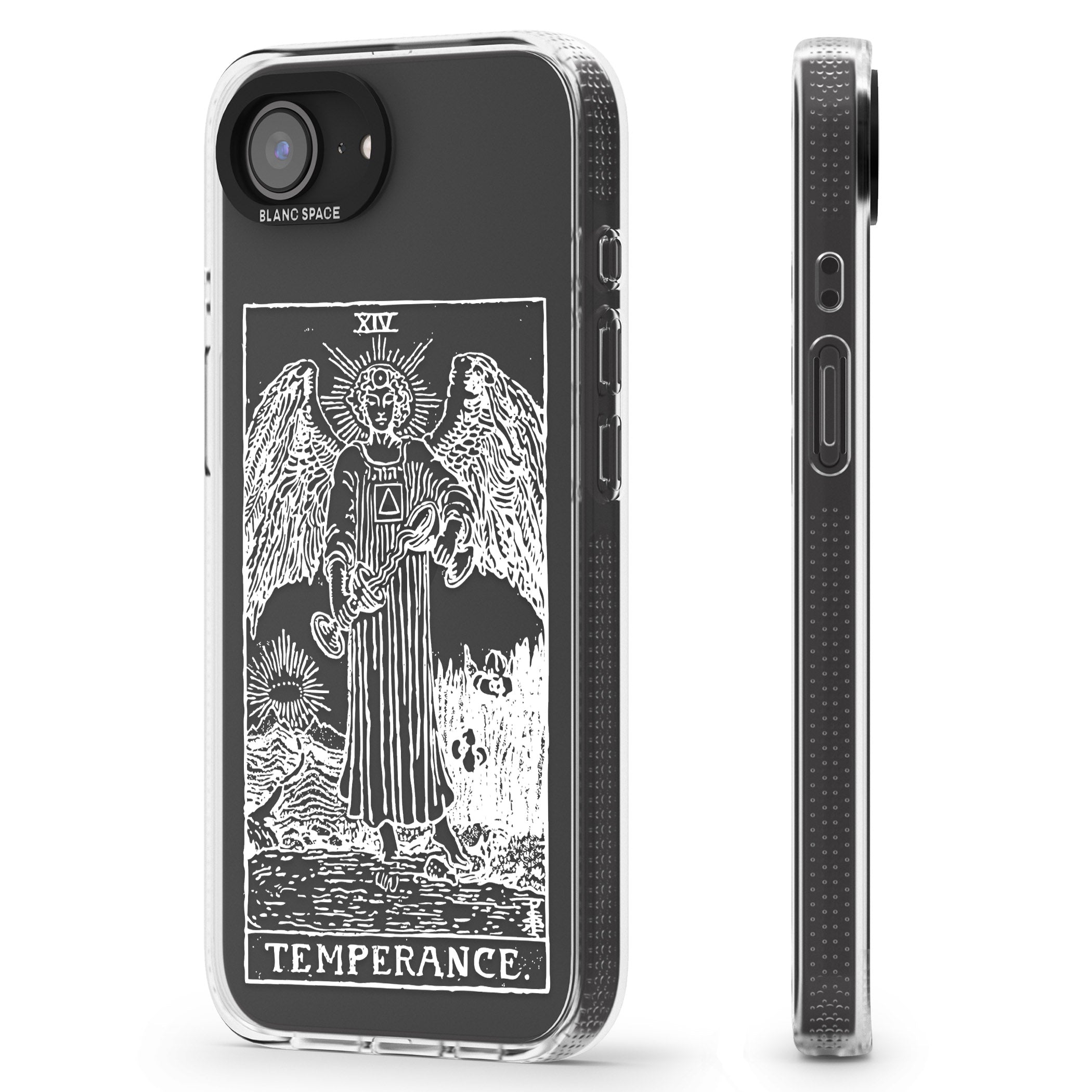 Personalised Temperance Tarot Card - White Transparent iPhone 16e Clear Case Impact Air - Blanc Space