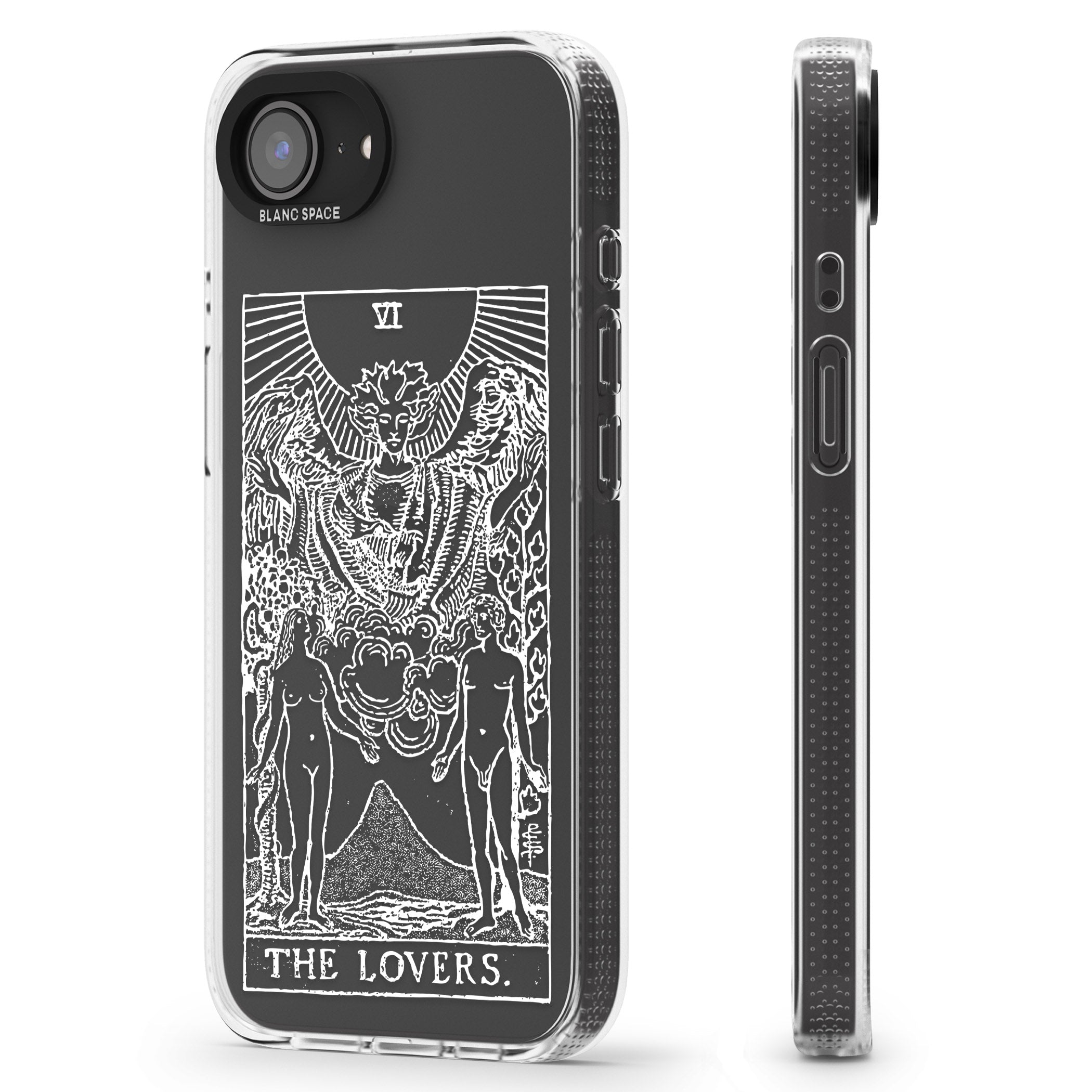 Personalised The Lovers Tarot Card - White Transparent iPhone 16e Clear Case Impact Air - Blanc Space