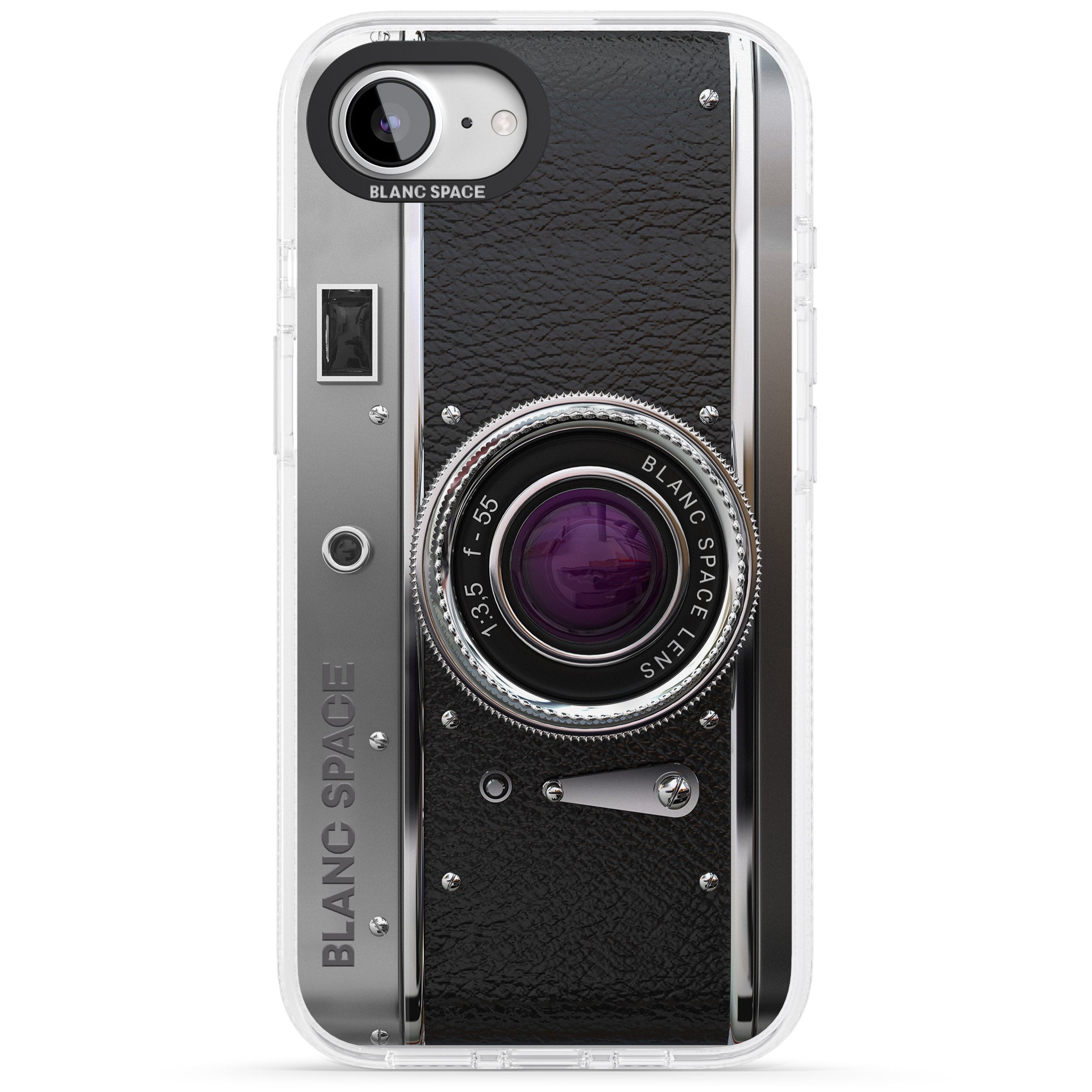 Vintage Retro Classic Camera iPhone 16e Clear Case Impact Air - Blanc Space
