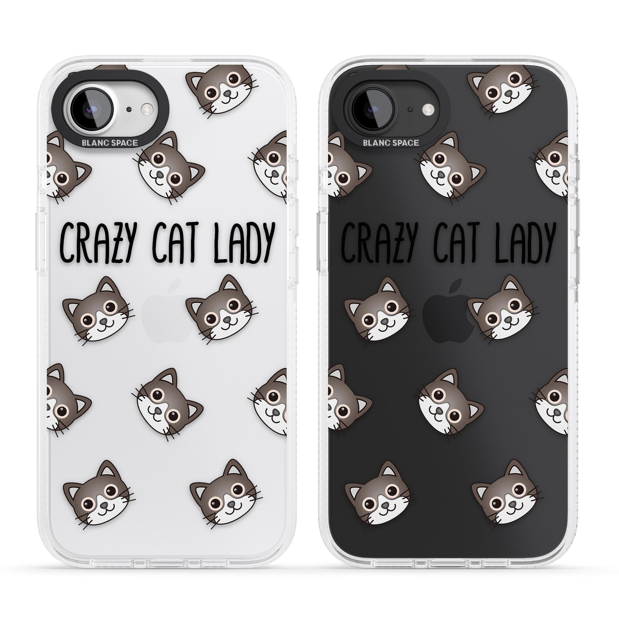 Crazy Cat Lady iPhone 16e Clear Case Impact Air - Blanc Space