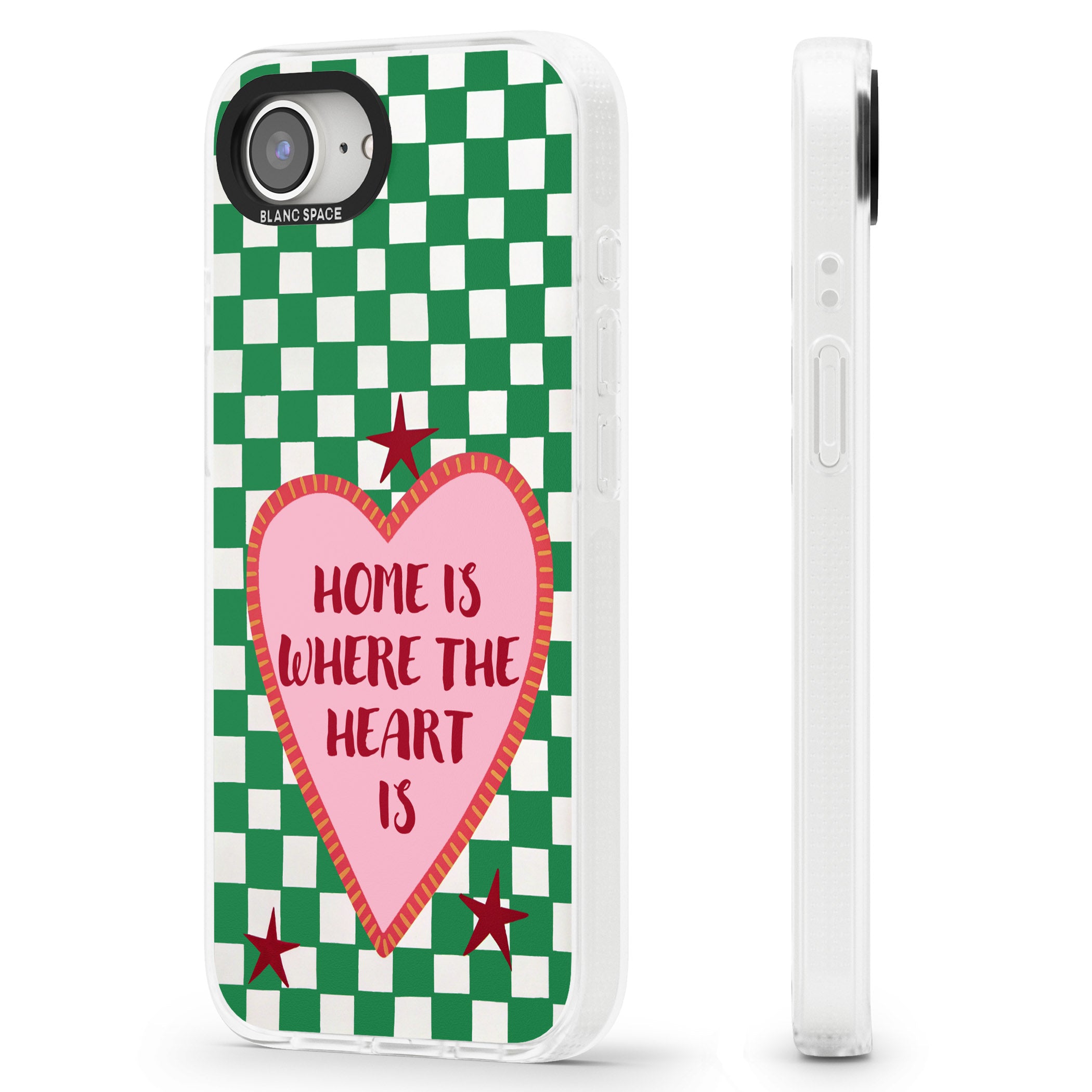Home Is Where The Heart Is iPhone 16e Clear Case Impact Air - Blanc Space