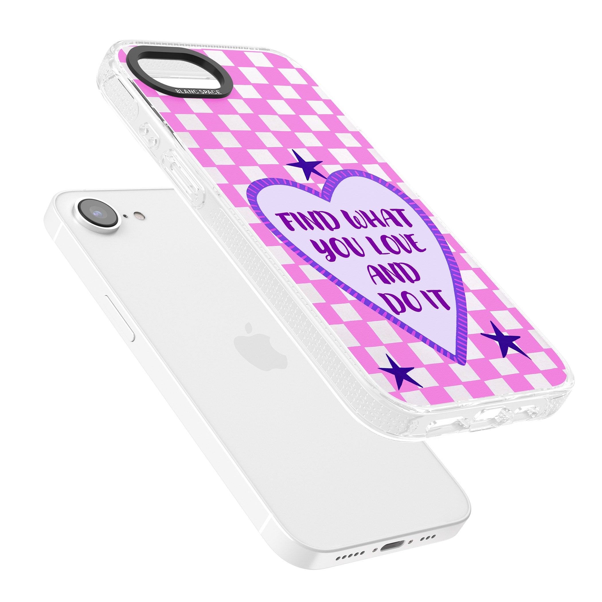Find What You Love iPhone 16e Clear Case Impact Air - Blanc Space