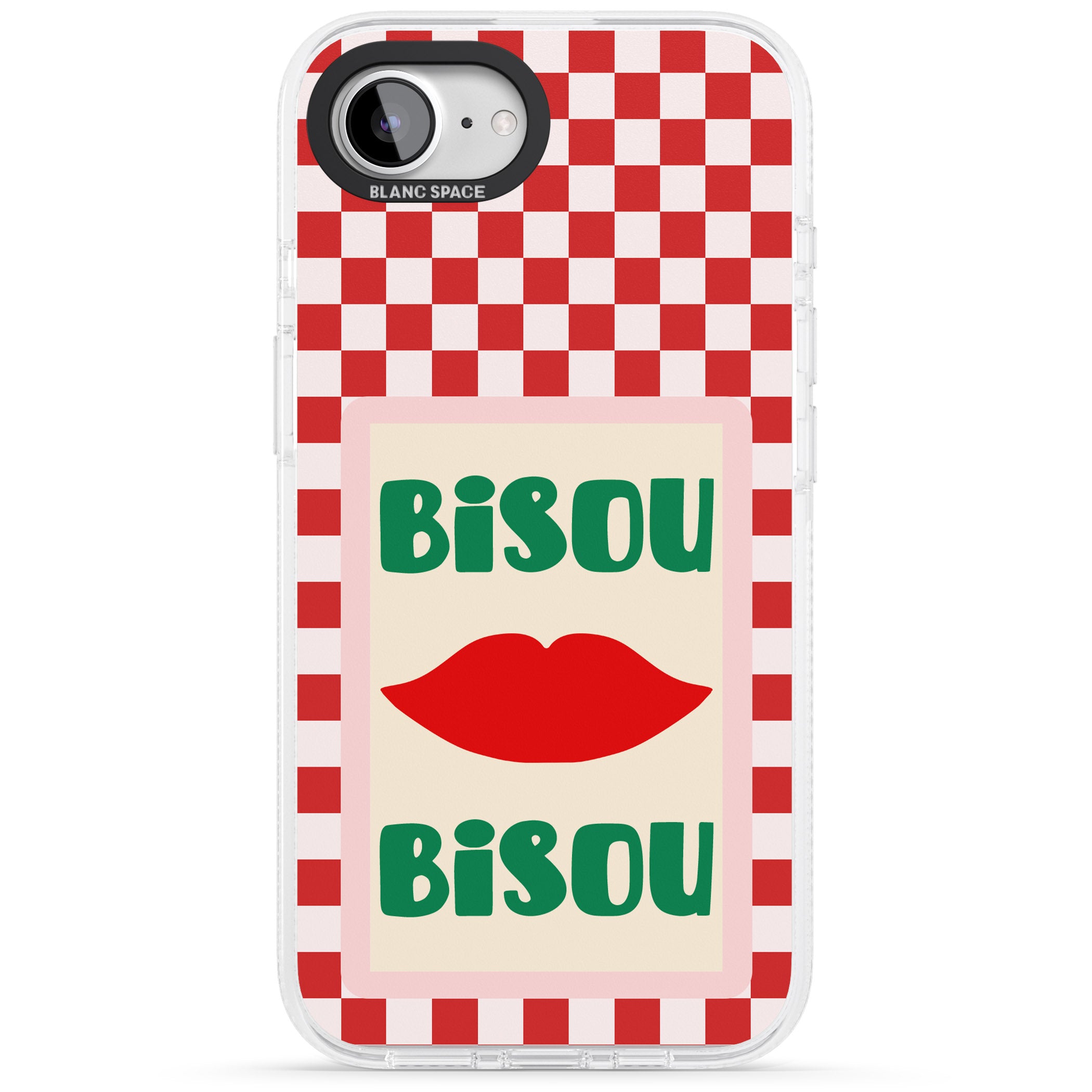 Bisou iPhone 16e Clear Case Impact Air - Blanc Space