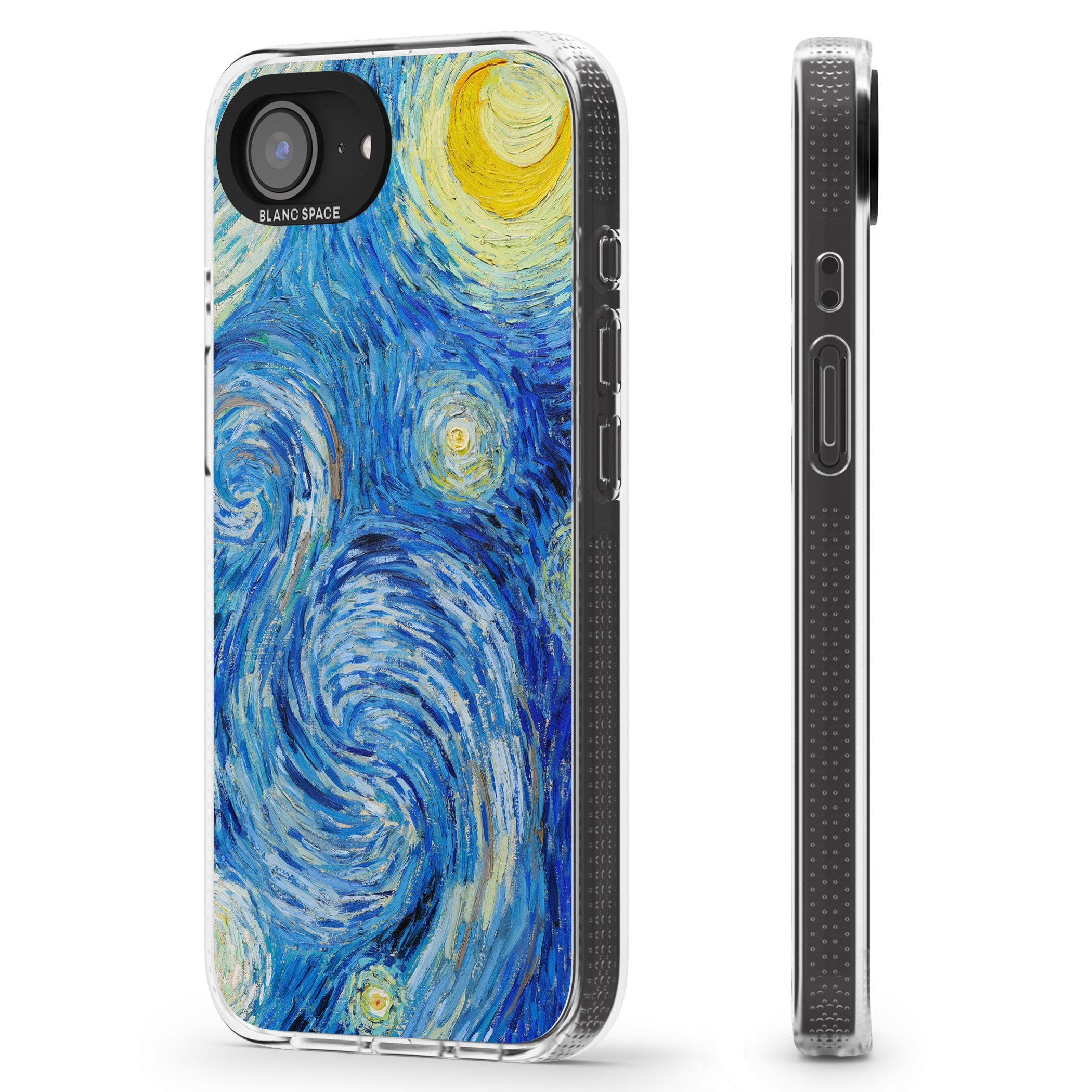 The Starry Night by Vincent Van Gogh iPhone 16e Clear Case Impact Air - Blanc Space