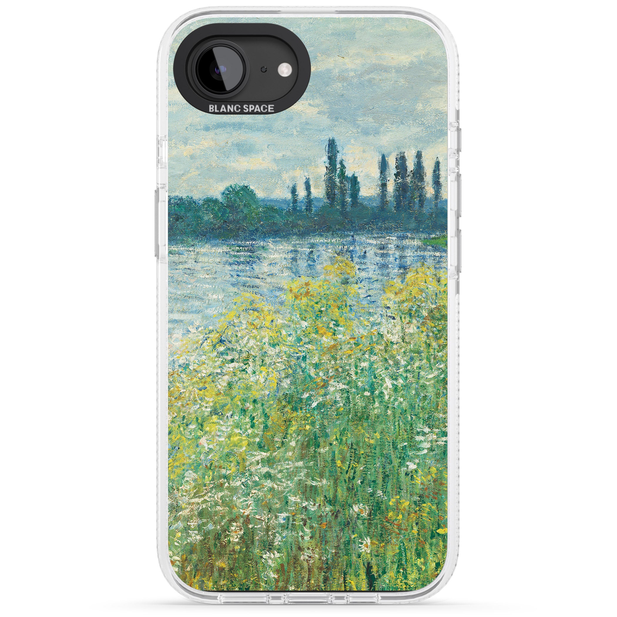 Banks of the Seine by Claude Monet iPhone 16e Clear Case Impact Air - Blanc Space