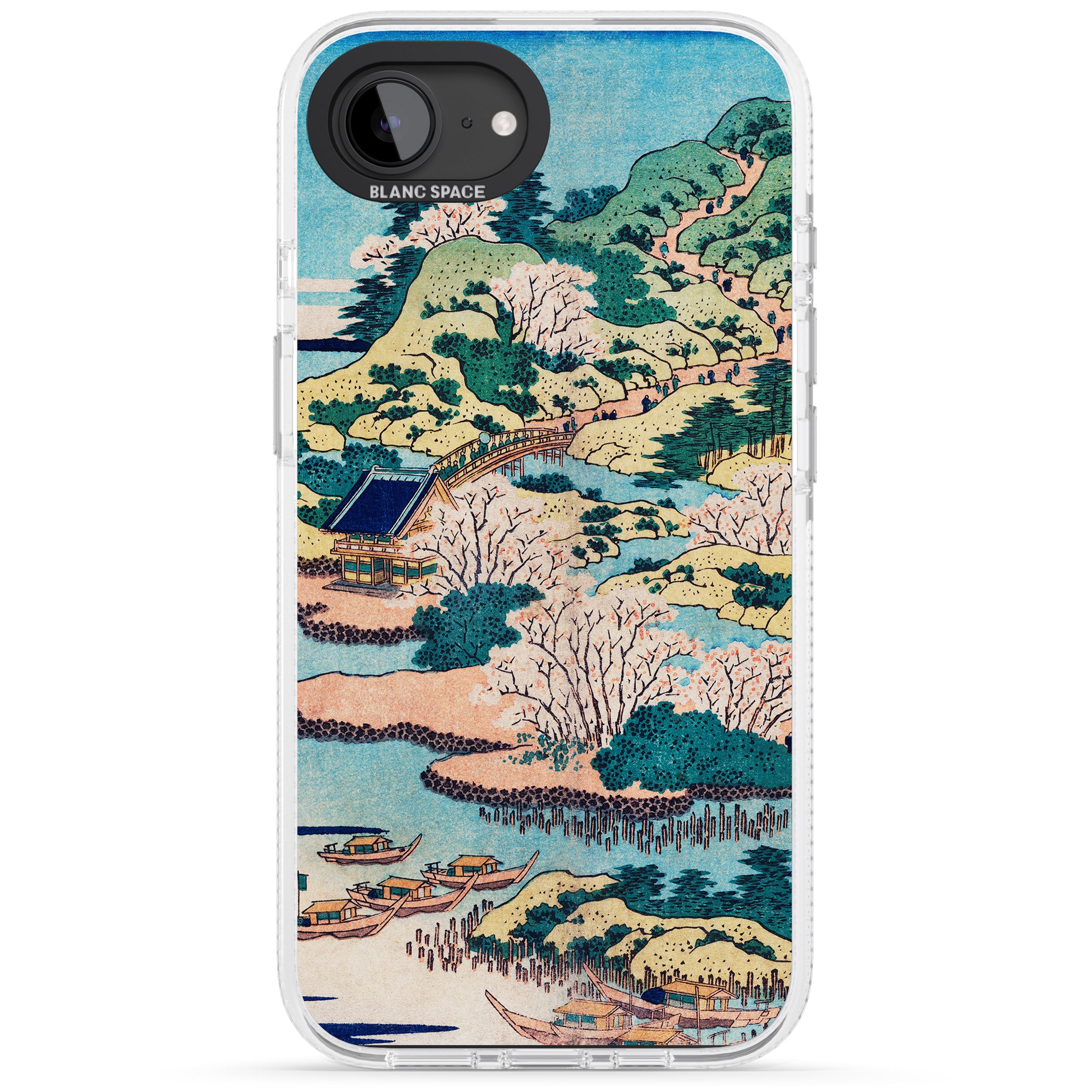 Coastal Community by Katsushika Hokusai iPhone 16e Clear Case Impact Air - Blanc Space