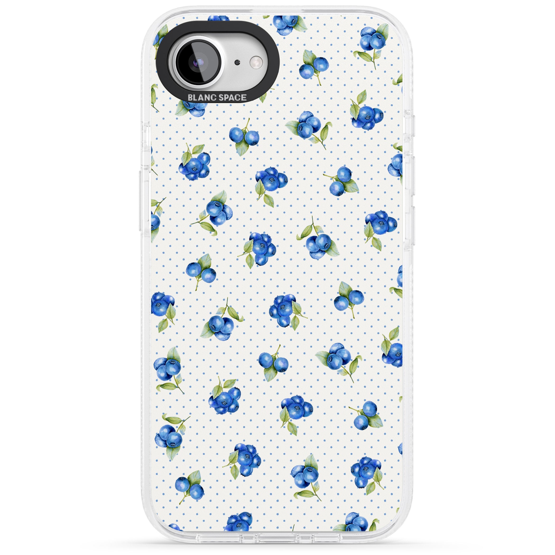 Blueberry Picnic iPhone 16e Clear Case Impact Air - Blanc Space