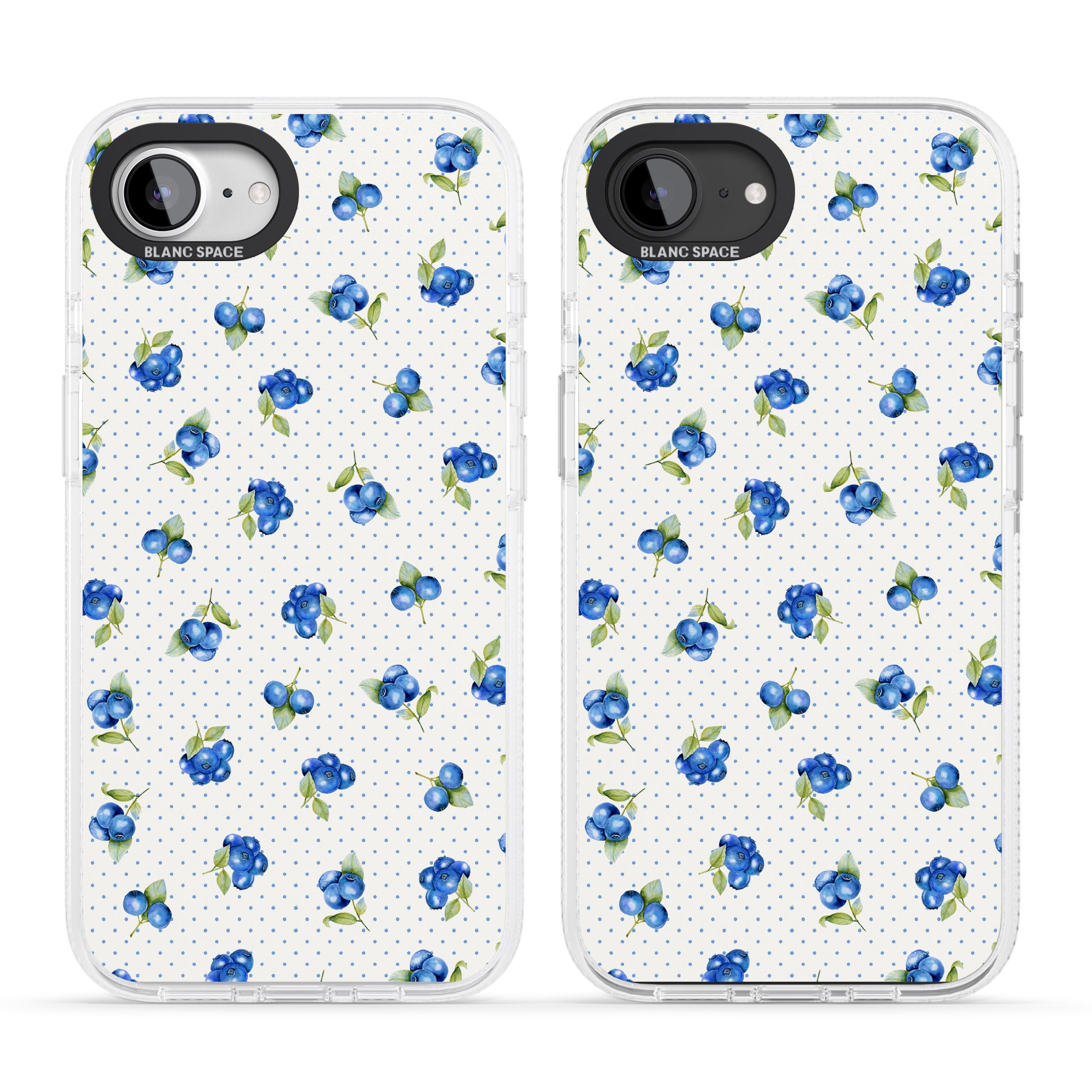 Blueberry Picnic iPhone 16e Clear Case Impact Air - Blanc Space