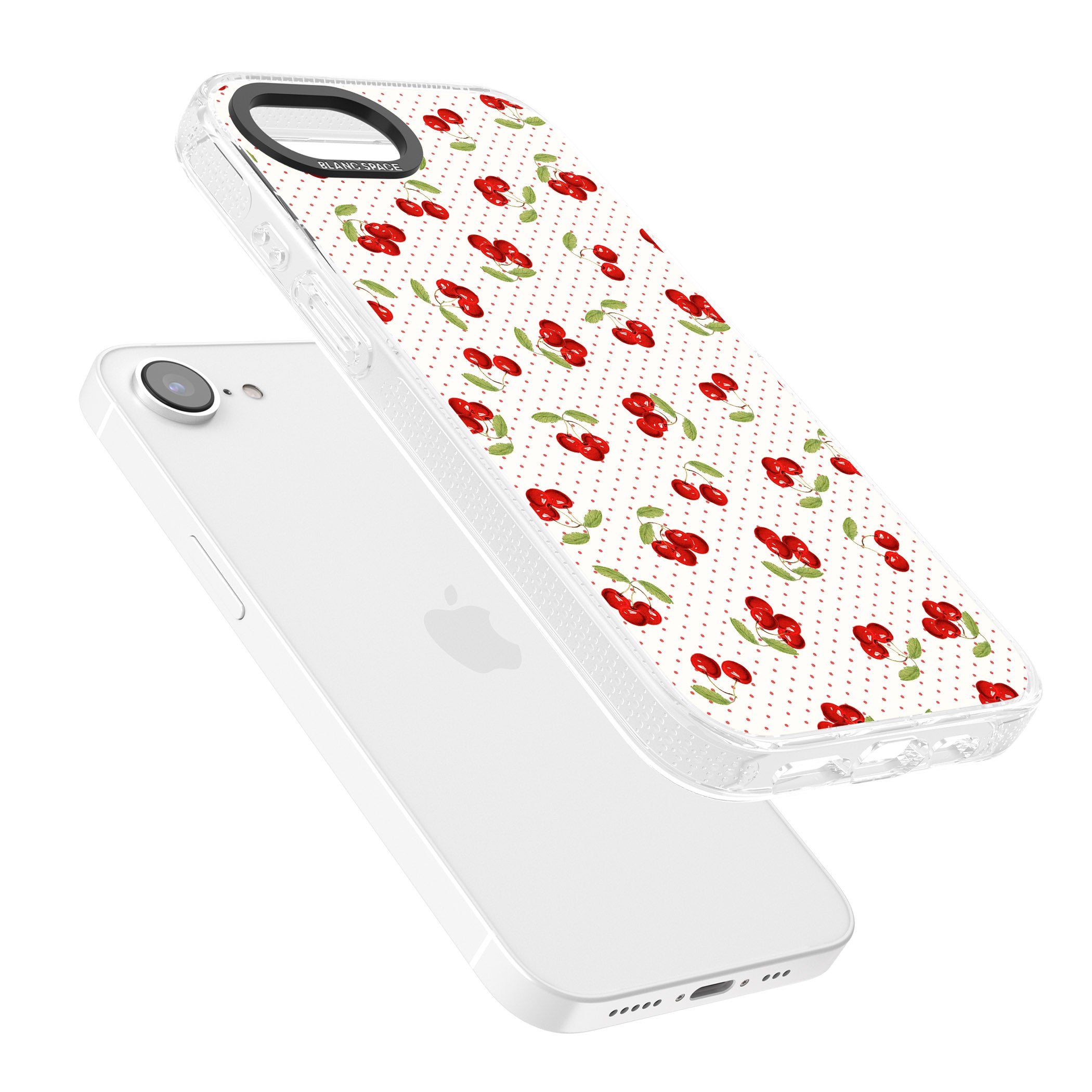 Cherry Picking iPhone 16e Clear Case Impact Air - Blanc Space