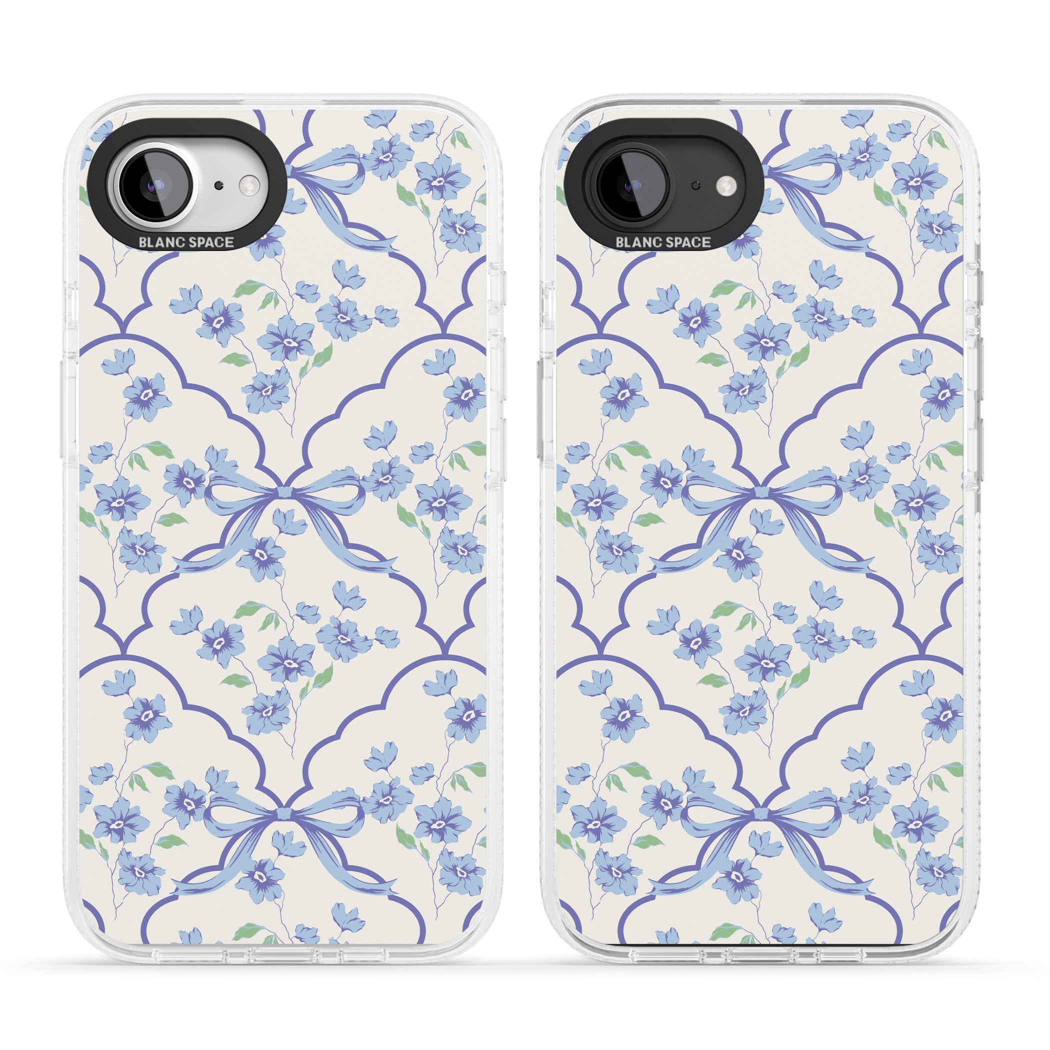 Blue Cottage Floral iPhone 16e Clear Case Impact Air - Blanc Space