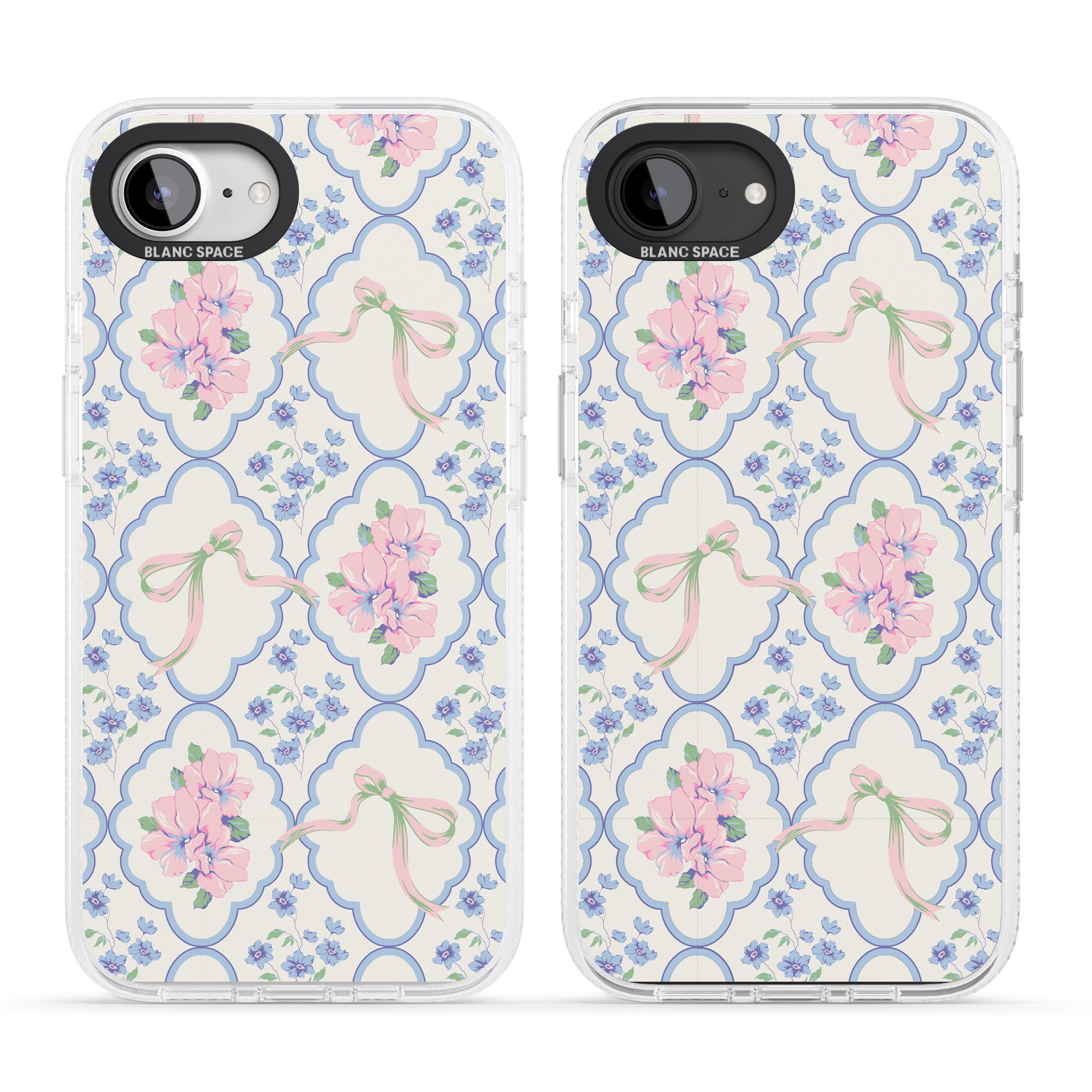 Coquette Flowers & Bows iPhone 16e Clear Case Impact Air - Blanc Space