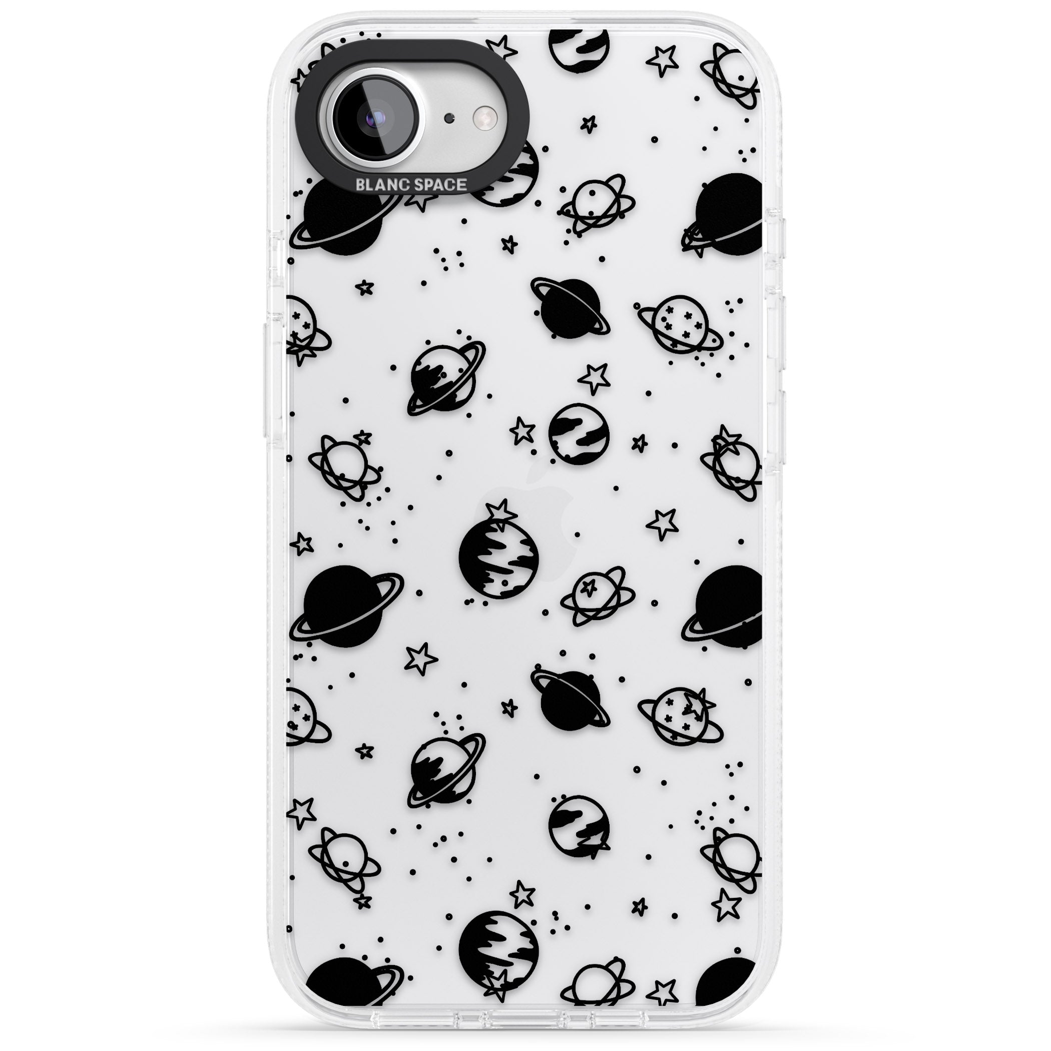 Planets iPhone 16e Clear Case Impact Air - Blanc Space